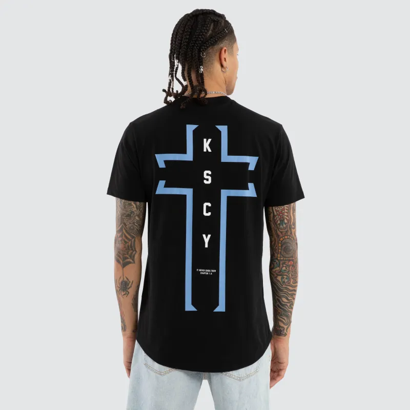Untold Dual Curved Tee Jet Black sold by Neverland