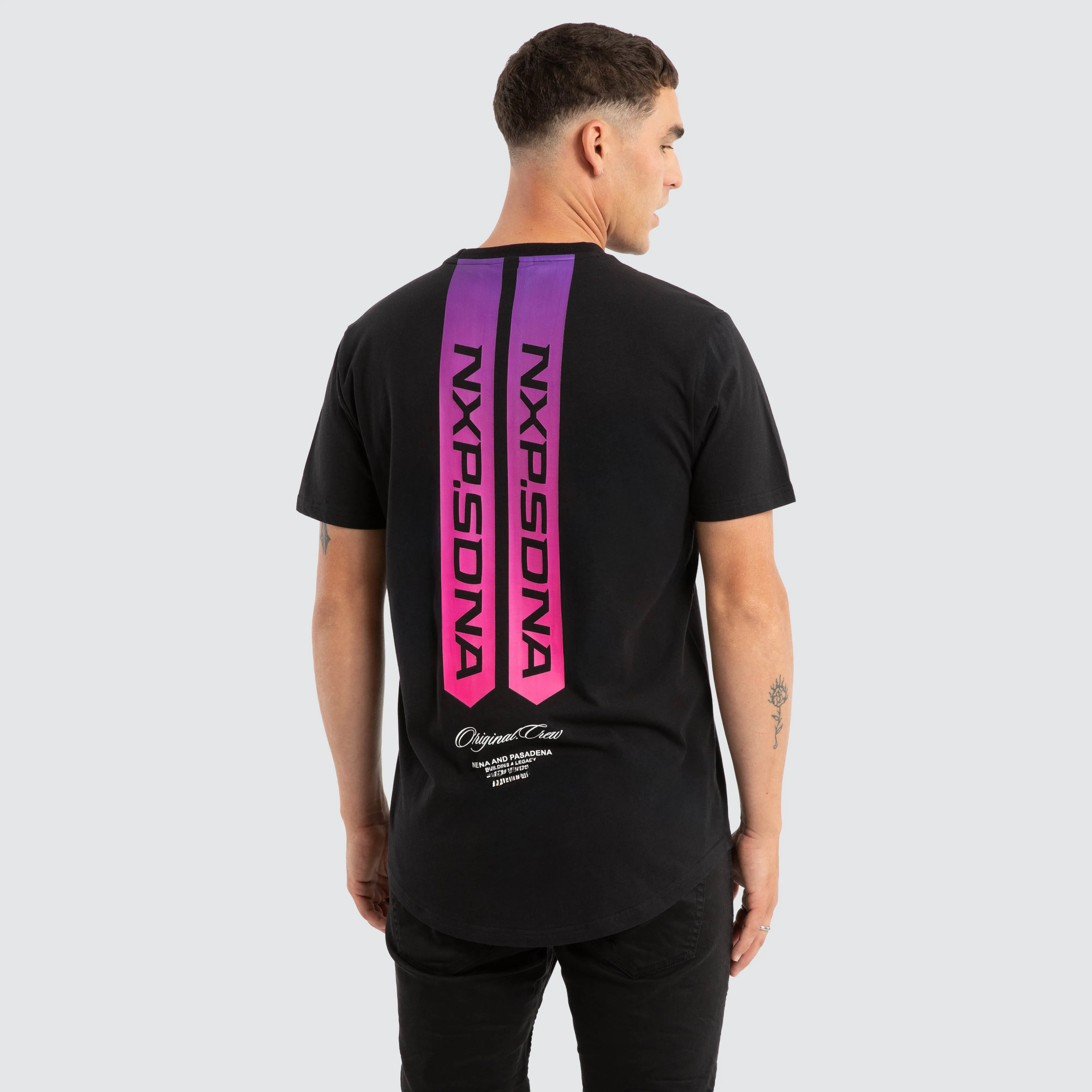 Score Dual Curved Tee Jet Black sold by Neverland