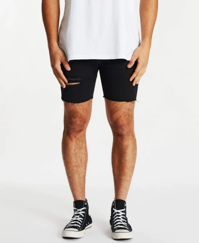 East End Denim Shorts Asphalt sold by Neverland