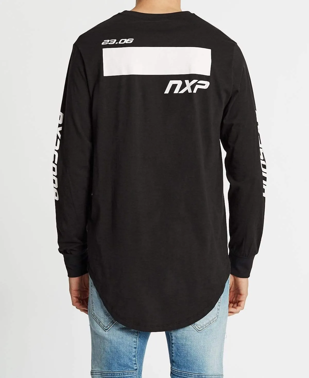 Elements Cape Back Long Sleeve T-Shirt Jet Black sold by Neverland