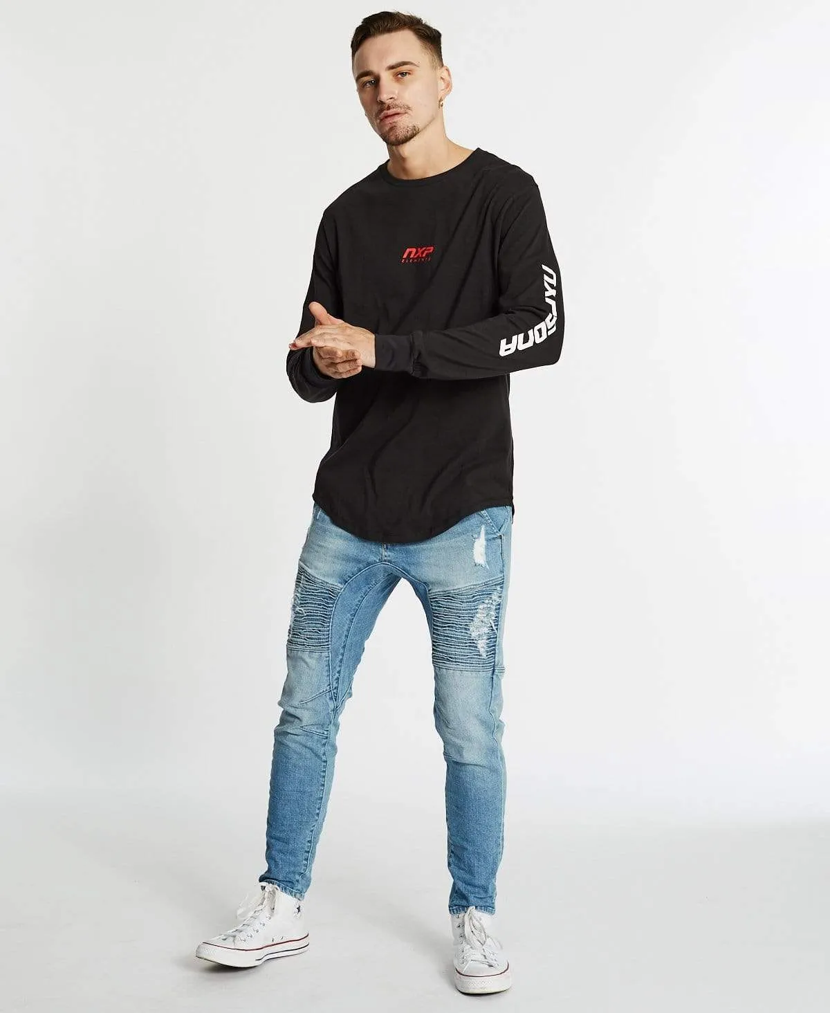 Elements Cape Back Long Sleeve T-Shirt Jet Black sold by Neverland product image thumbnail 5