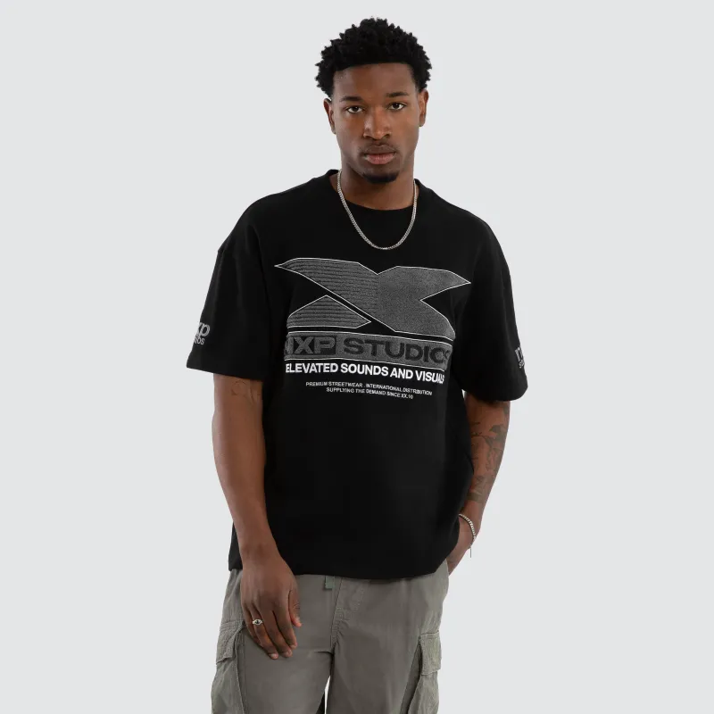 Exile Loopback Raptor Tee Jet Black sold by Neverland