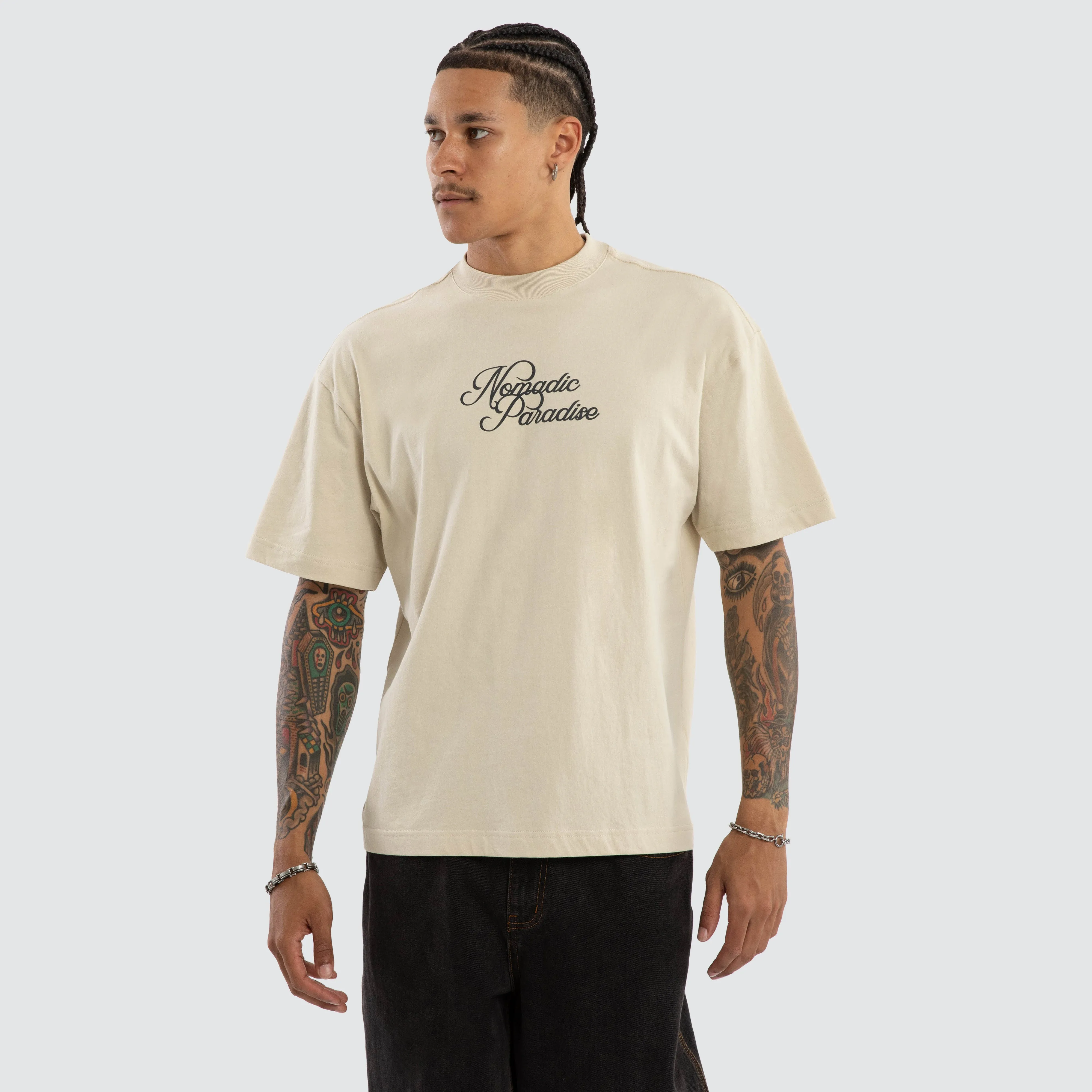 Palm Street Tee Oatmeal sold by Neverland product image thumbnail 2