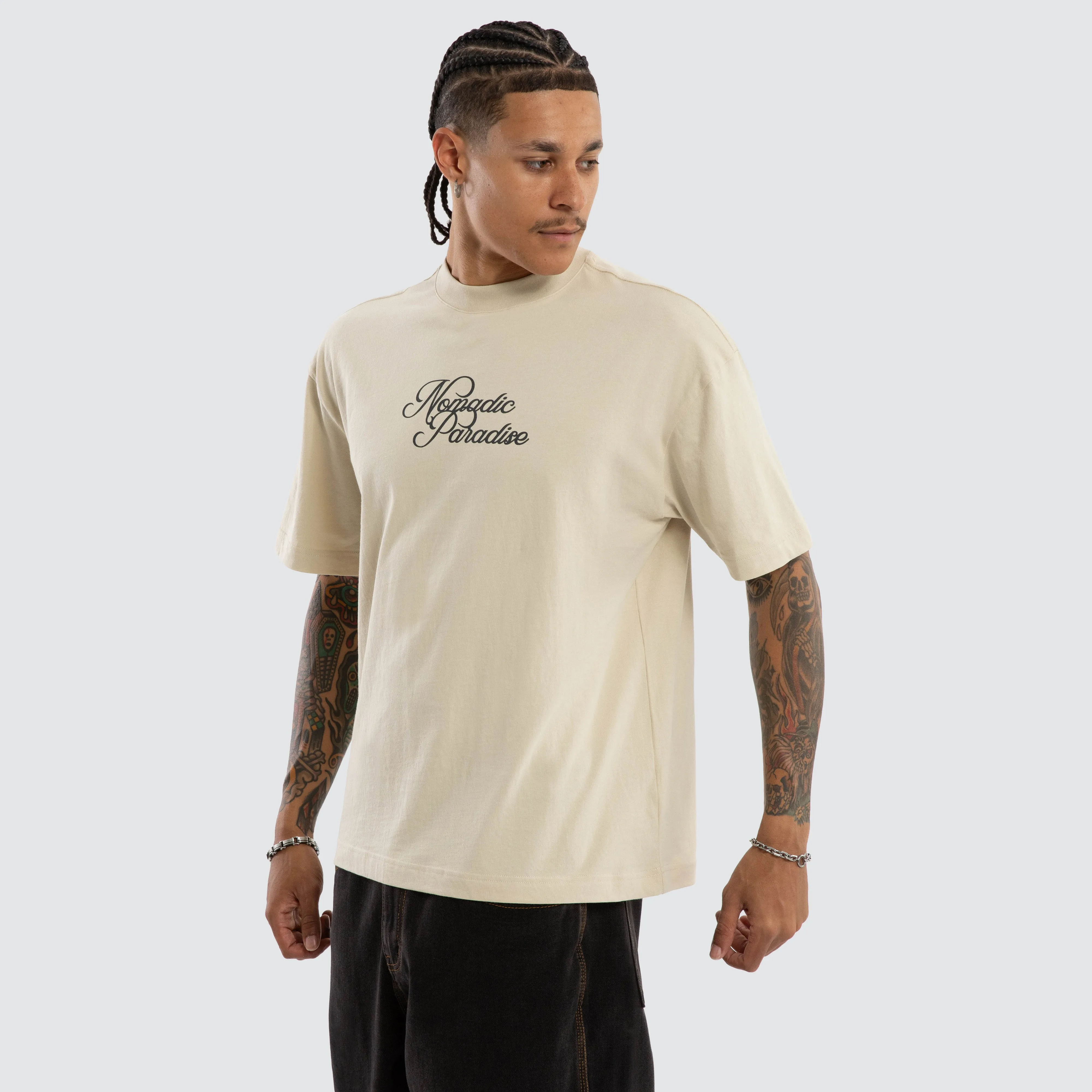 Palm Street Tee Oatmeal sold by Neverland product image thumbnail 3