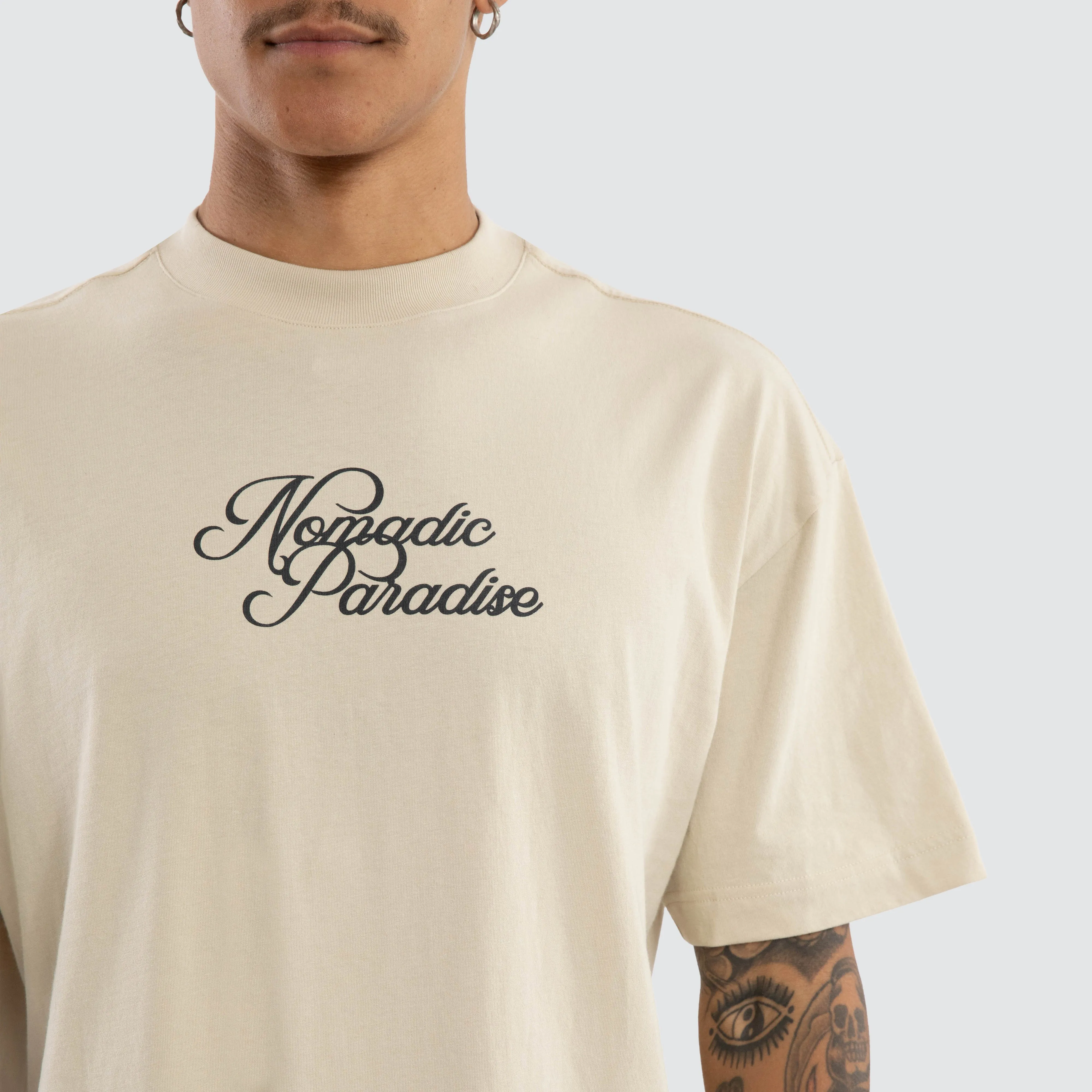 Palm Street Tee Oatmeal sold by Neverland product image thumbnail 4