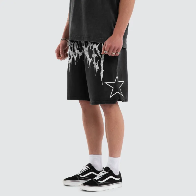 Cagey Loopback Basketball Short Mineral Black sold by Neverland