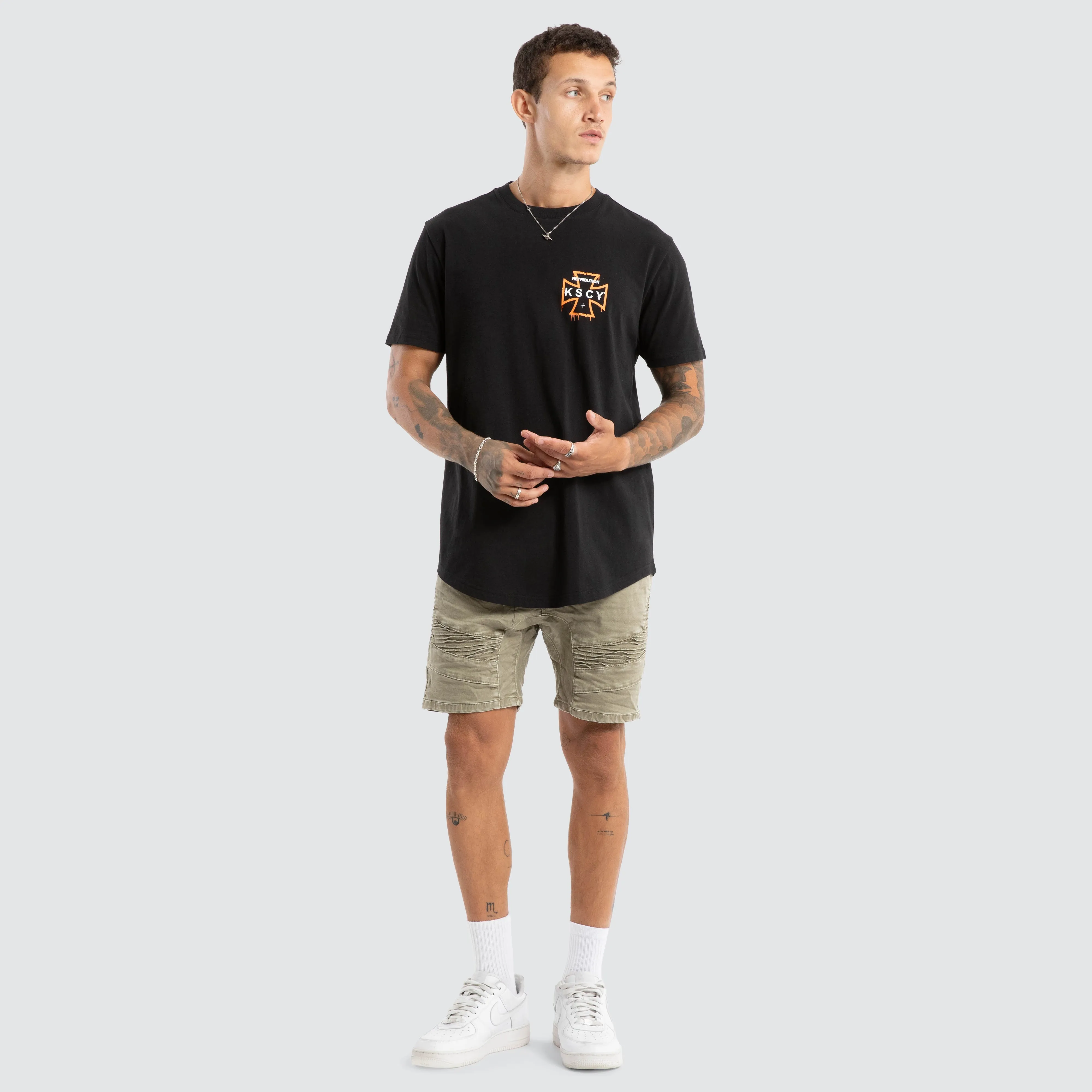 Retribution Dual Curved Tee Jet Black sold by Neverland product image thumbnail 2