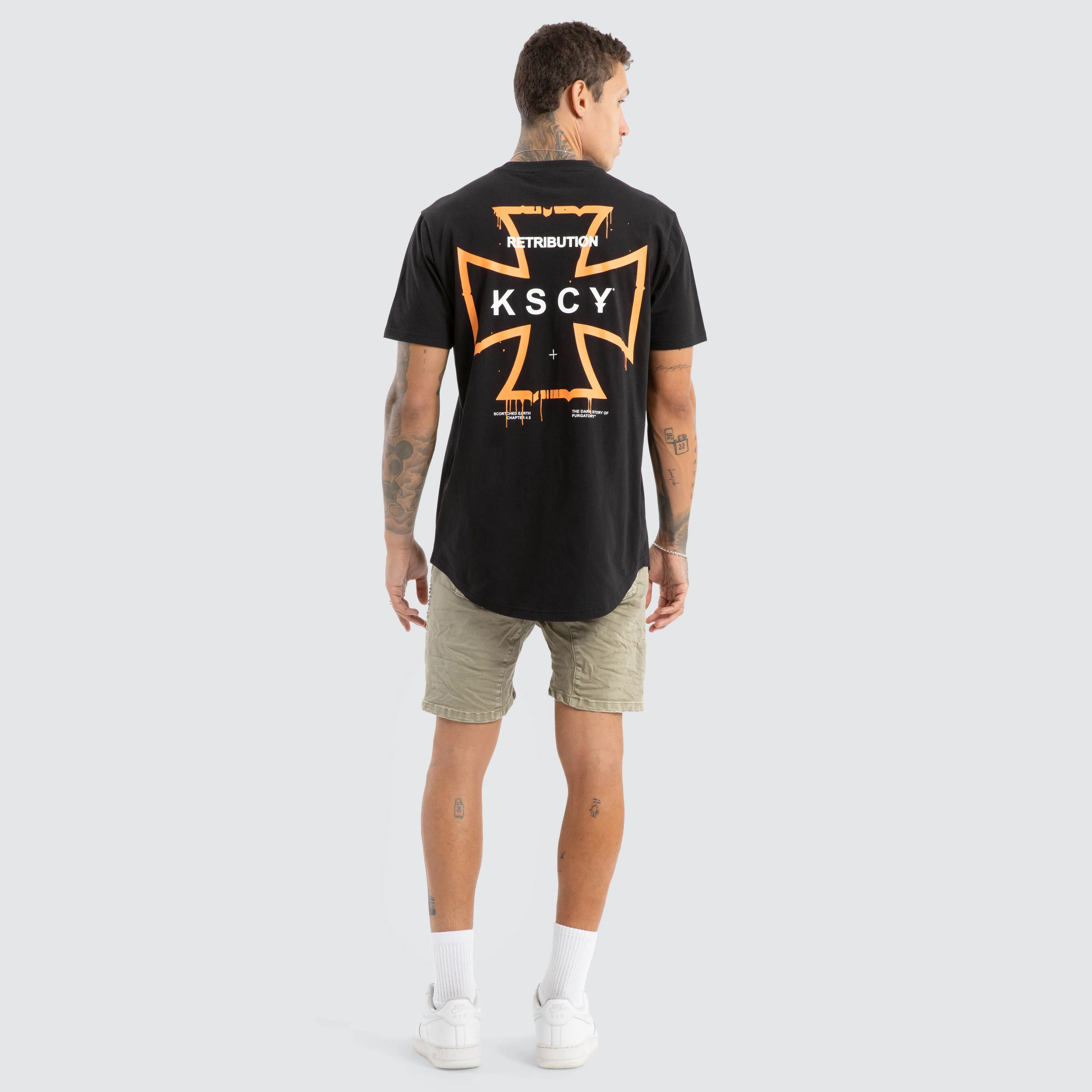 Retribution Dual Curved Tee Jet Black sold by Neverland product image thumbnail 5