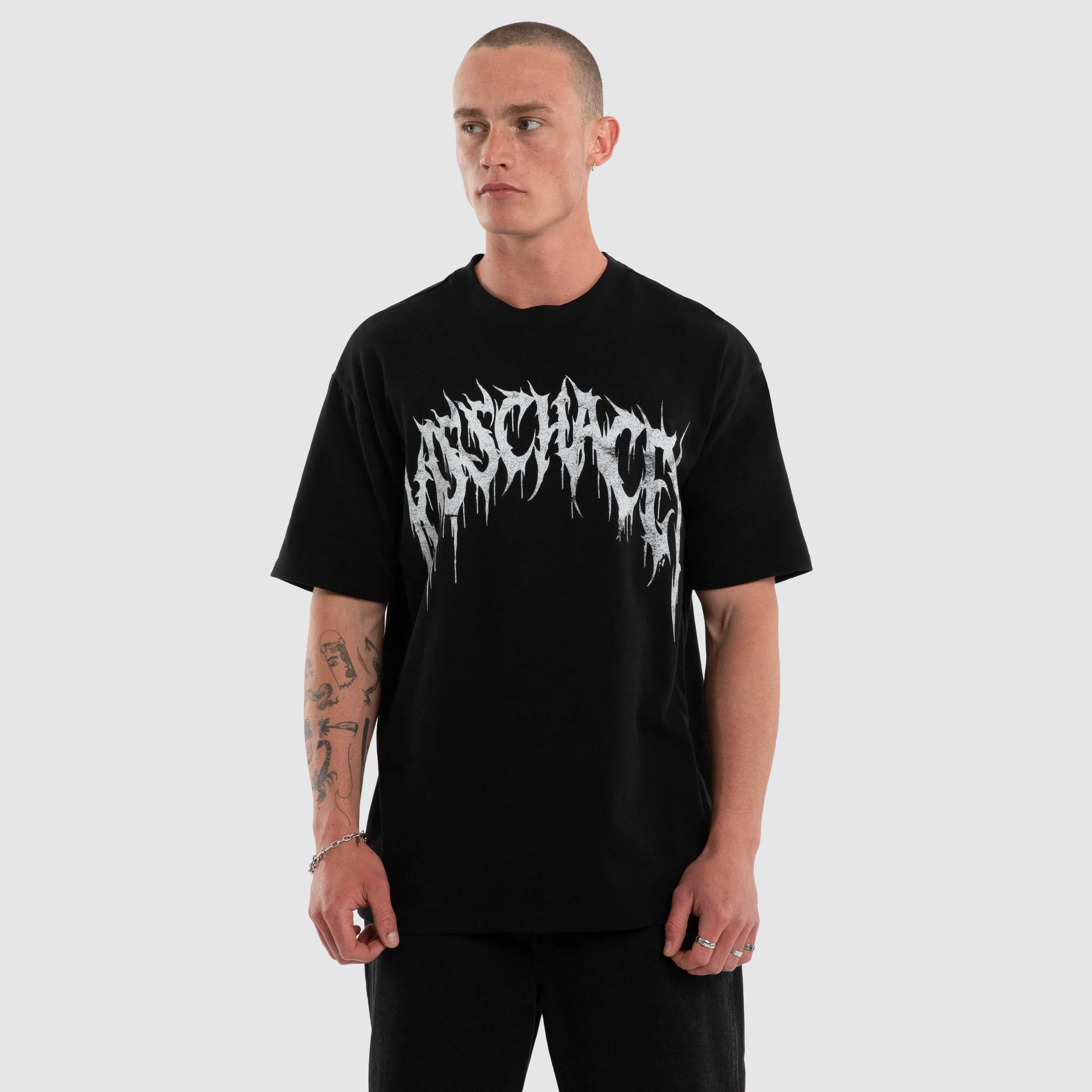 Utopia Box Fit Tee Jet Black sold by Neverland