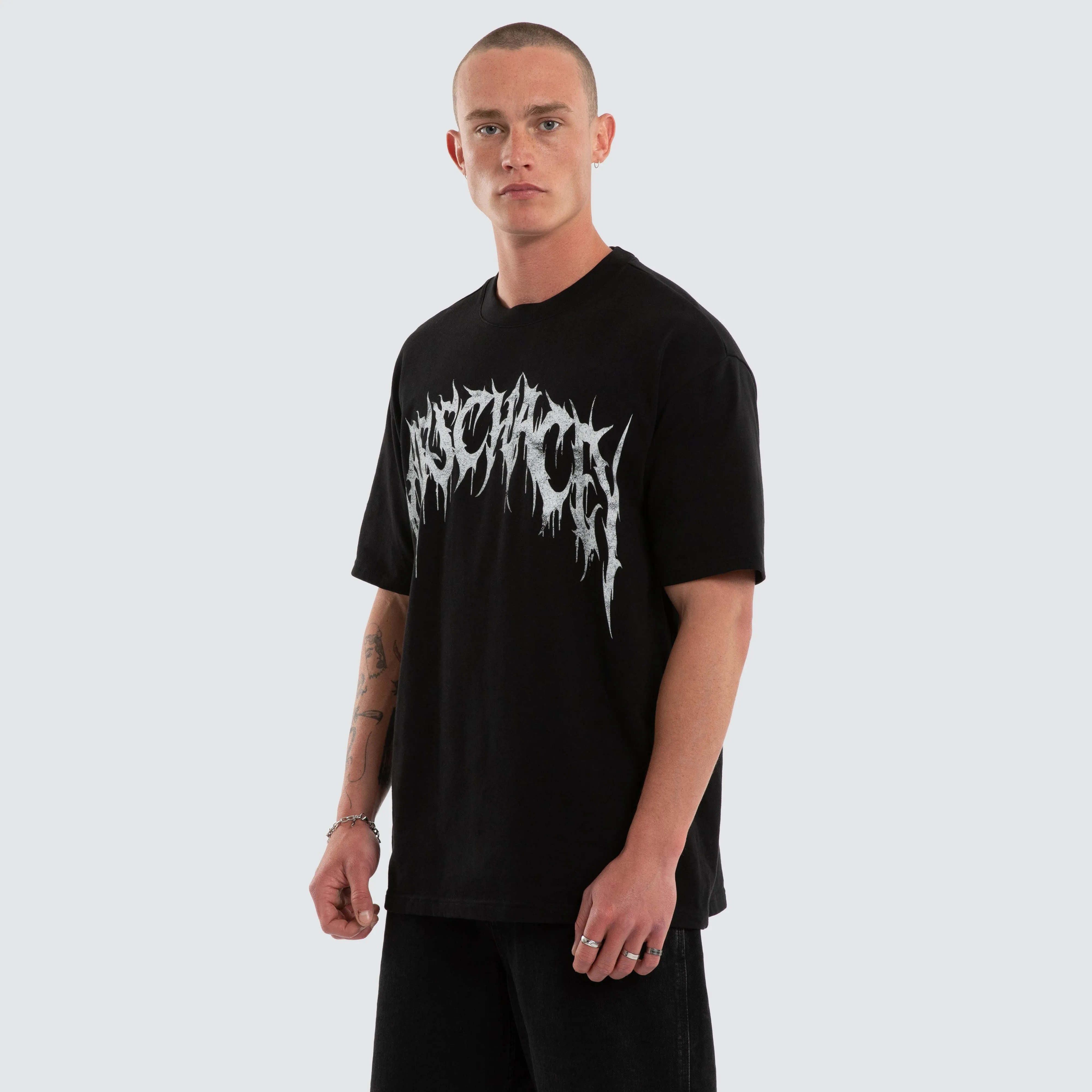 Utopia Box Fit Tee Jet Black sold by Neverland product image thumbnail 4