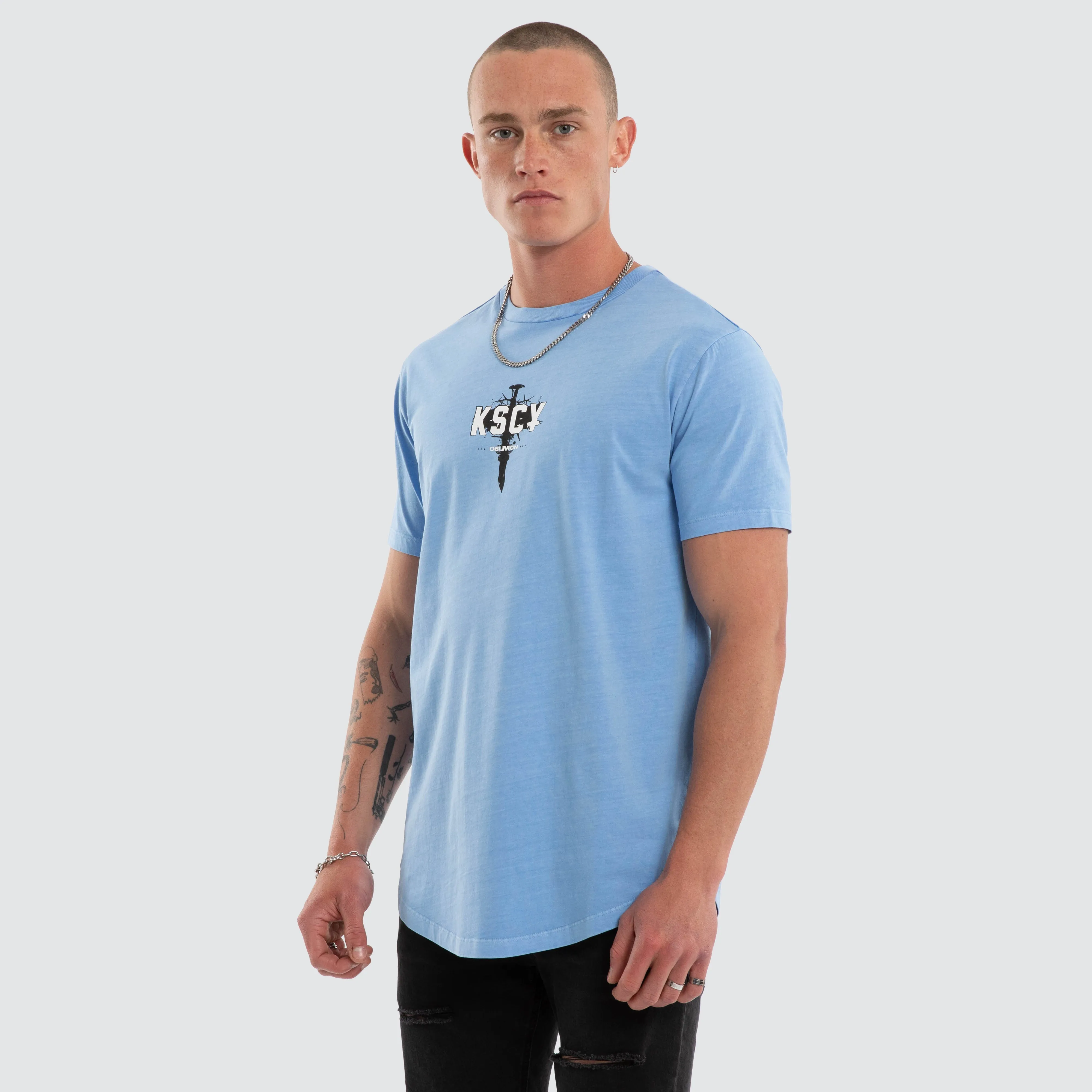 Imperial Dual Curved Tee Pigment Vista Blue sold by Neverland product image thumbnail 3