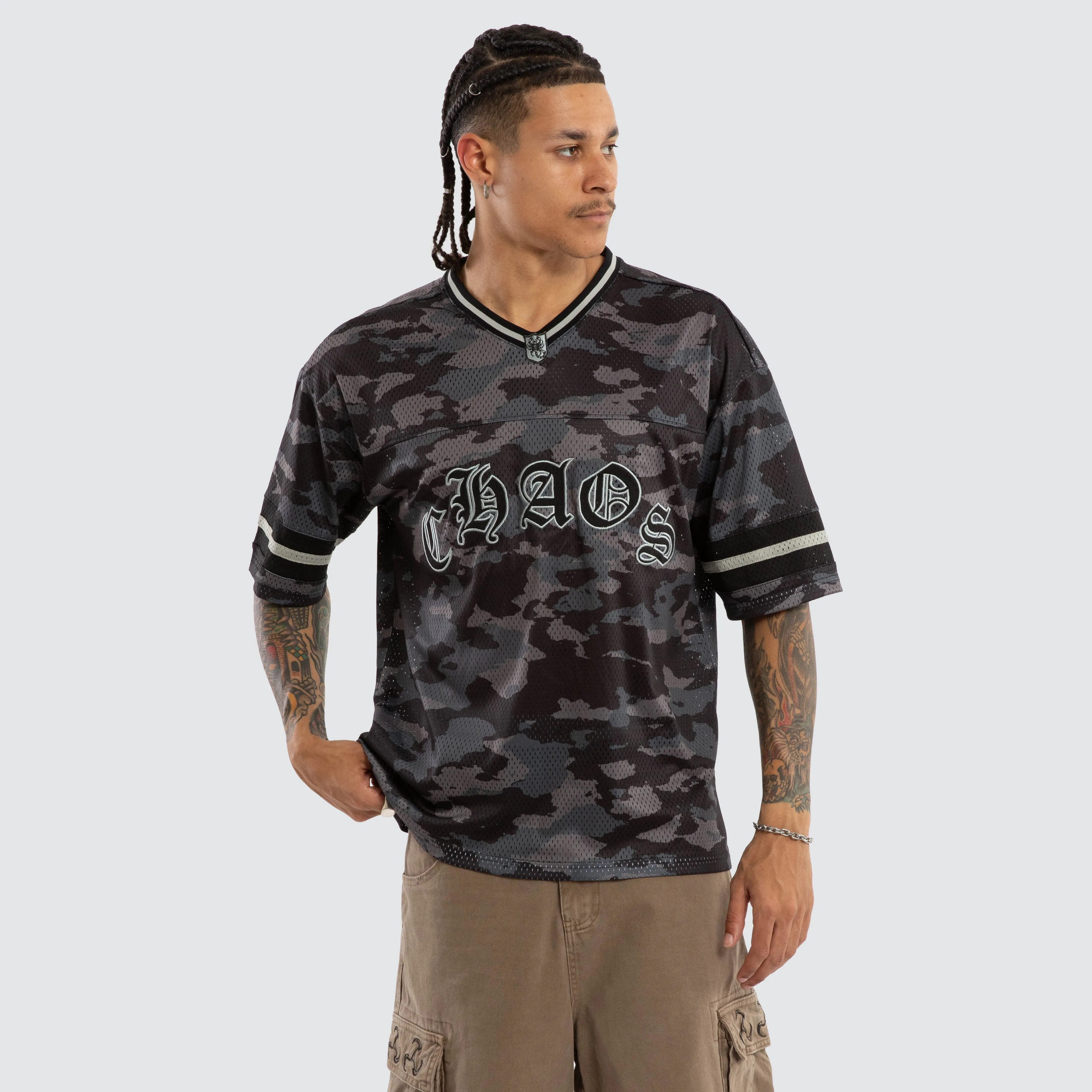 Pierced Football Jersey Black Camo sold by Neverland product image thumbnail 4