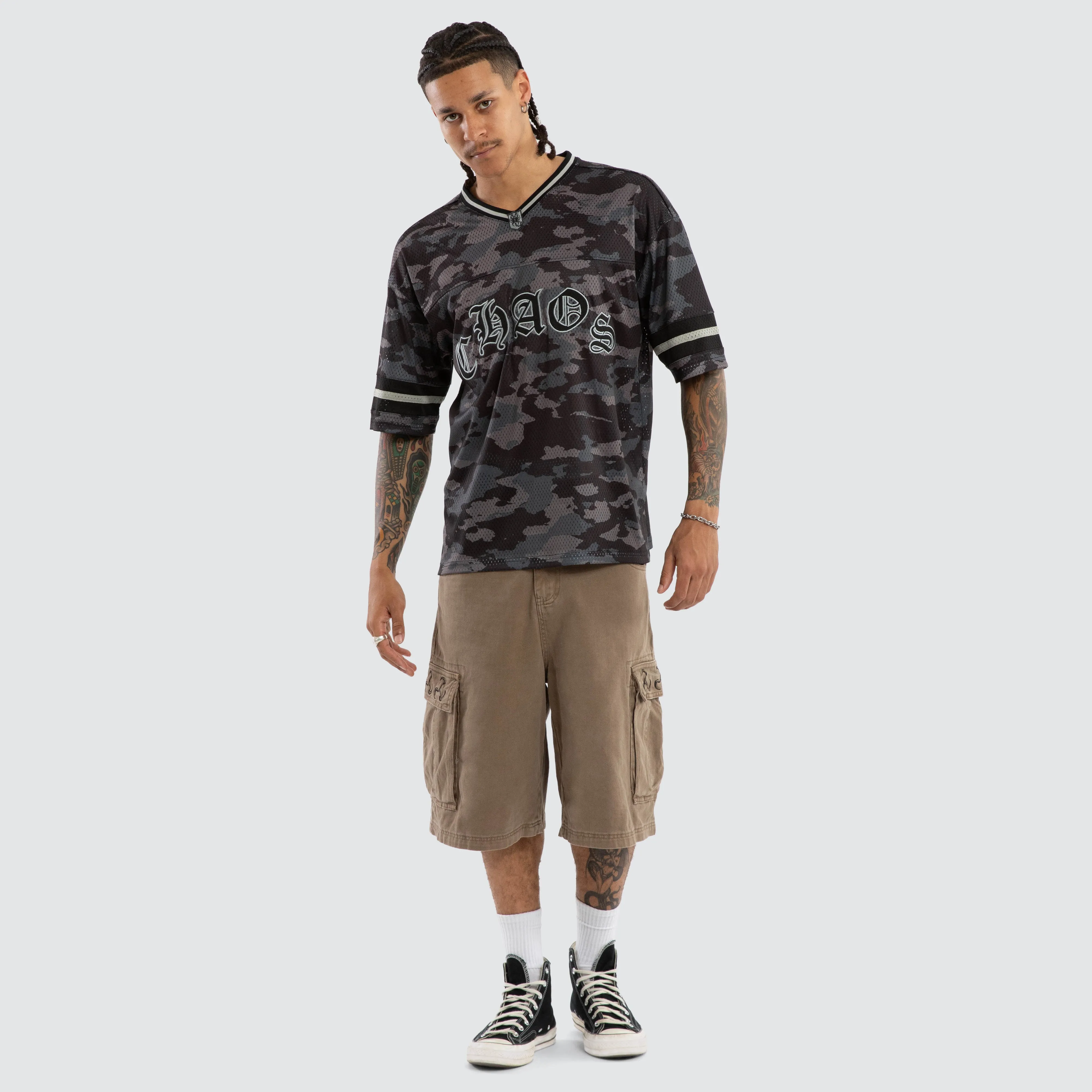 Pierced Football Jersey Black Camo sold by Neverland product image thumbnail 2