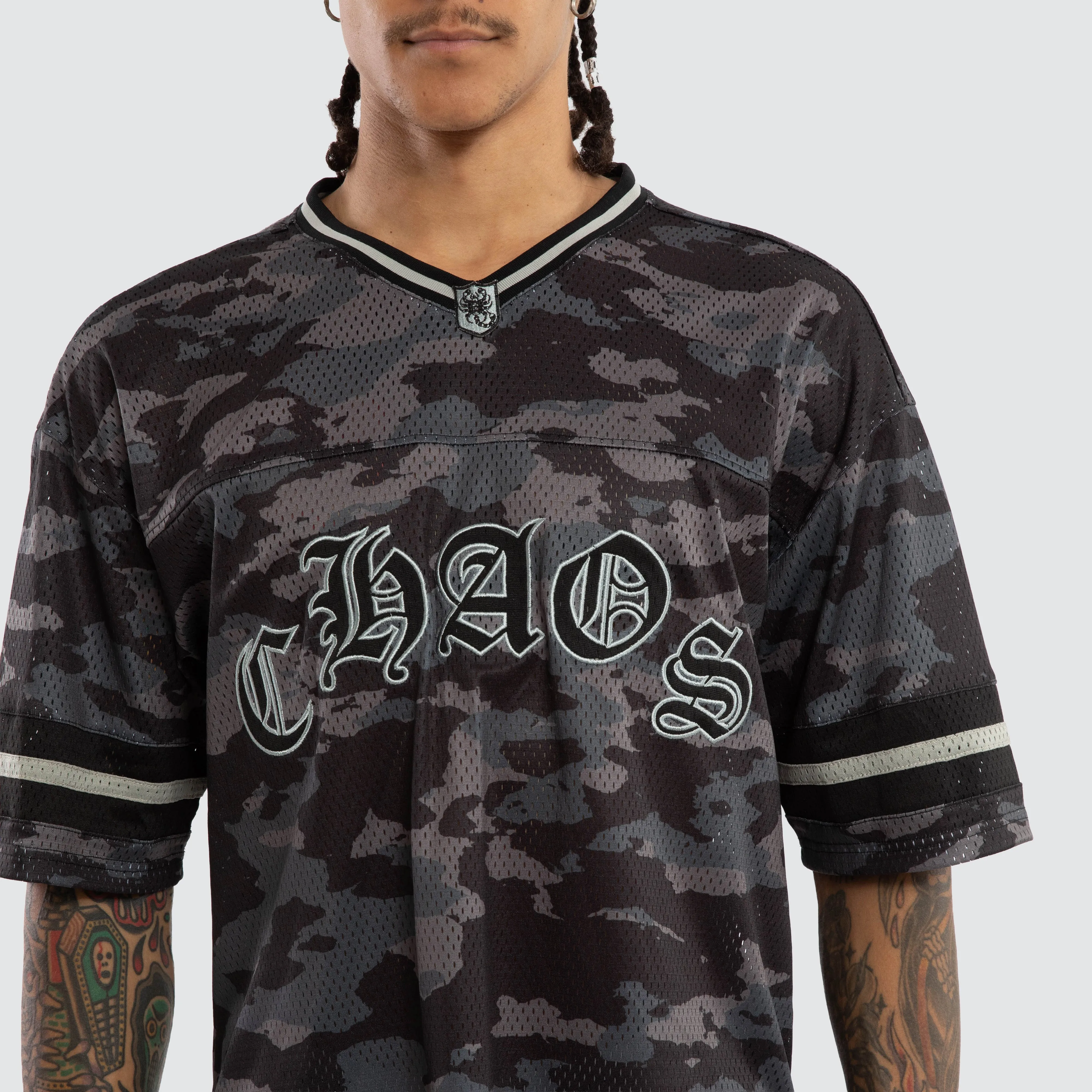 Pierced Football Jersey Black Camo sold by Neverland product image thumbnail 3