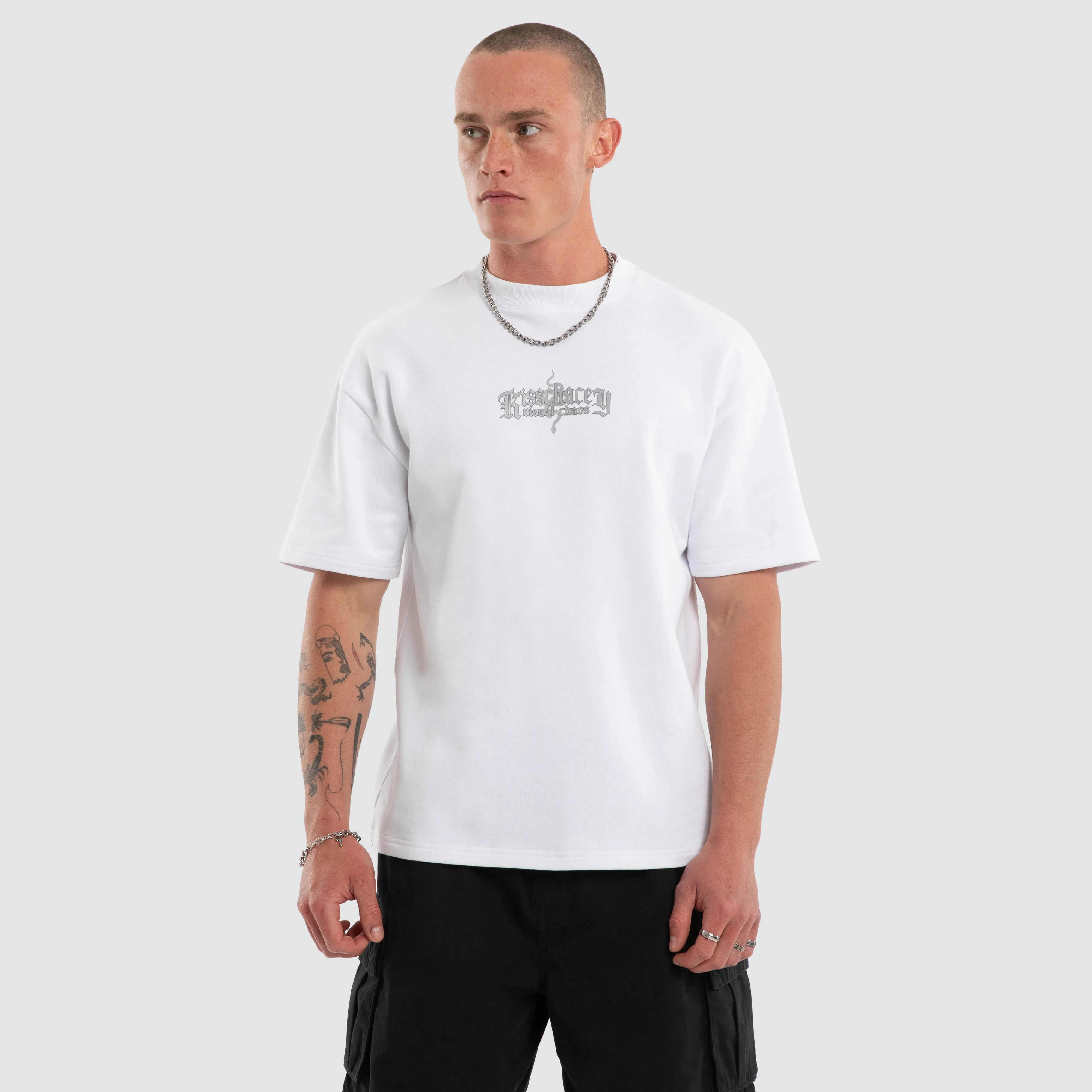 Broken Loopback Street Tee Optical White sold by Neverland product image thumbnail 3