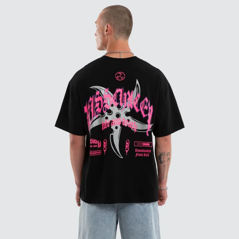 Shield Street Tee Jet Black sold by Neverland