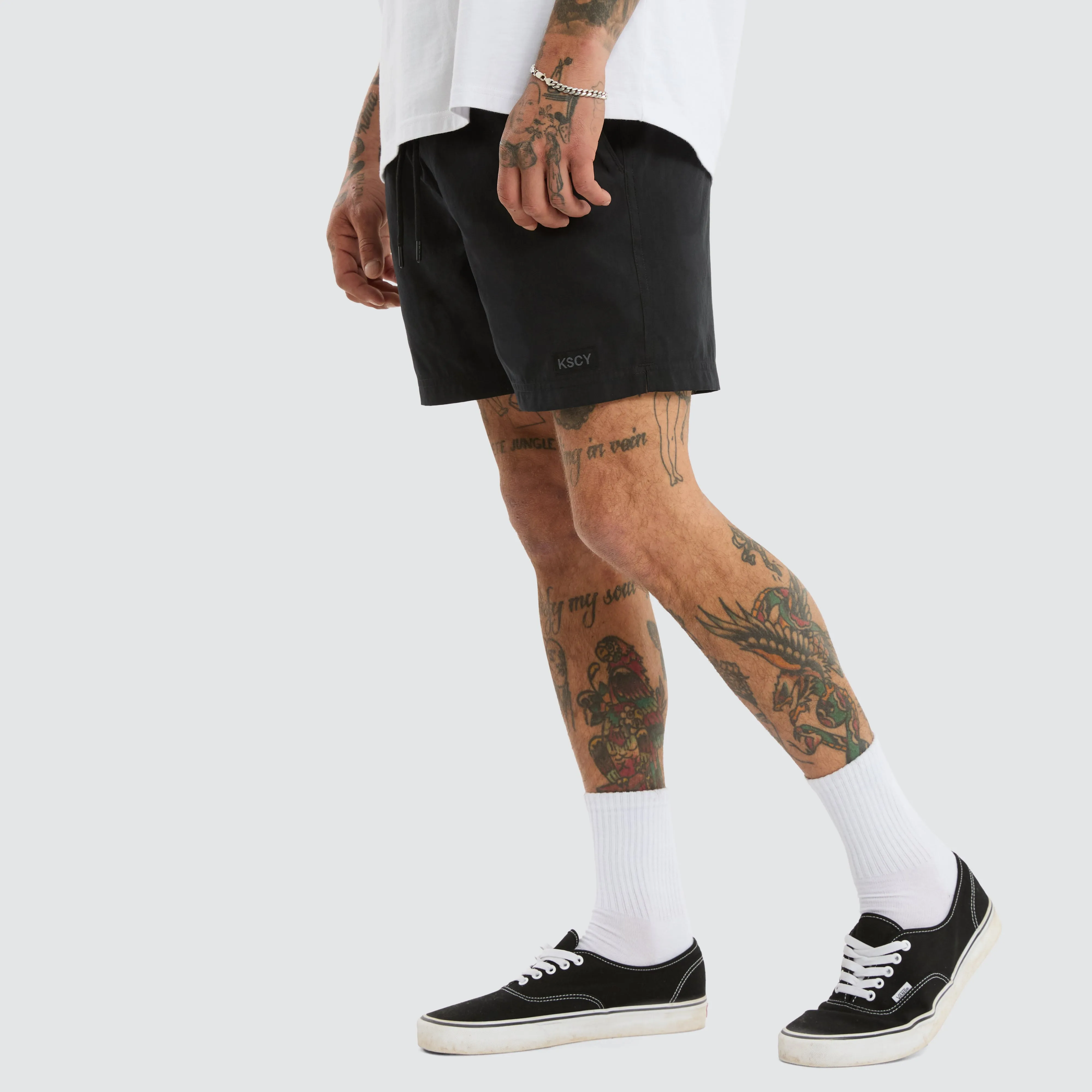 Sunrise Elastic Waist Shorts Jet Black sold by Neverland