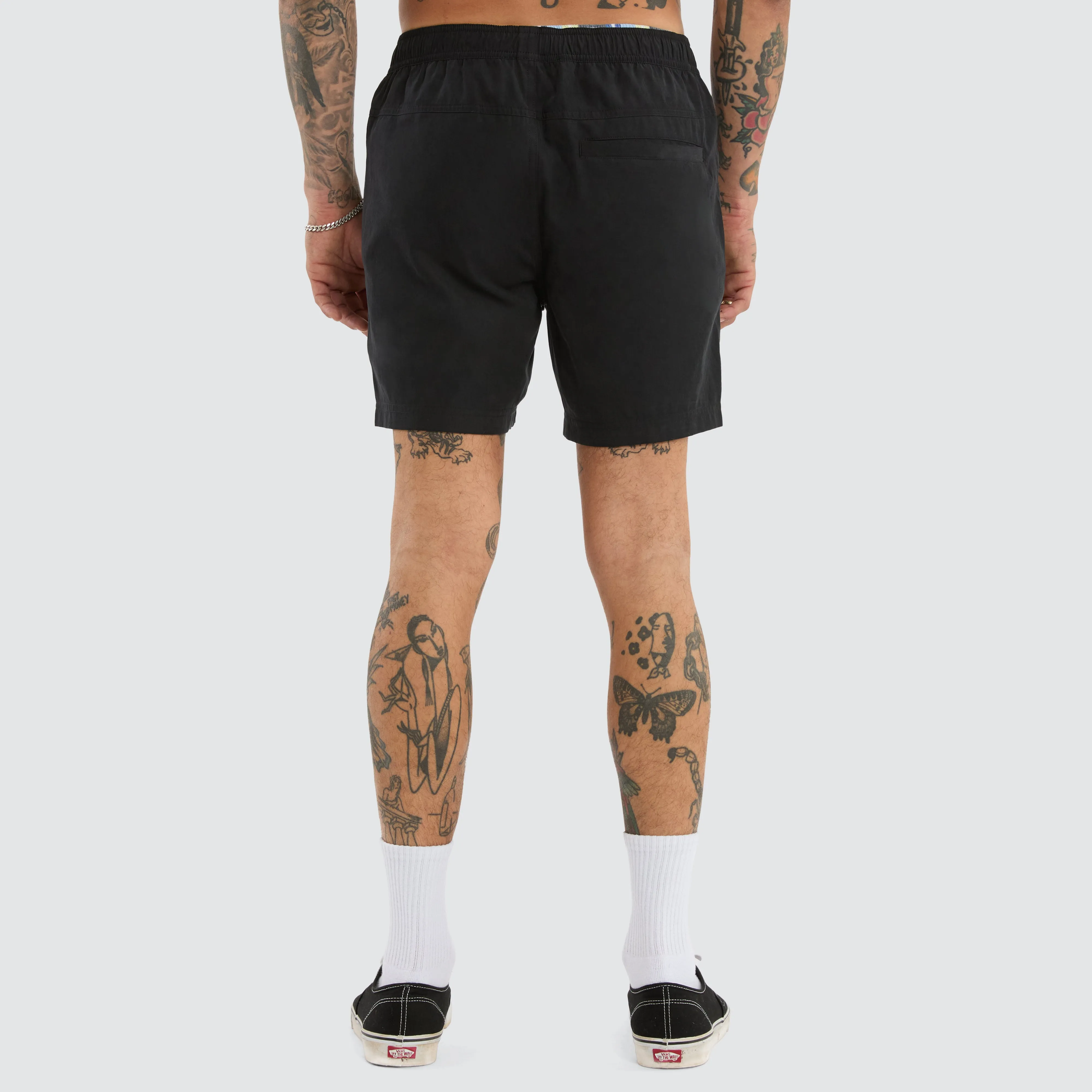 Sunrise Elastic Waist Shorts Jet Black sold by Neverland product image thumbnail 5