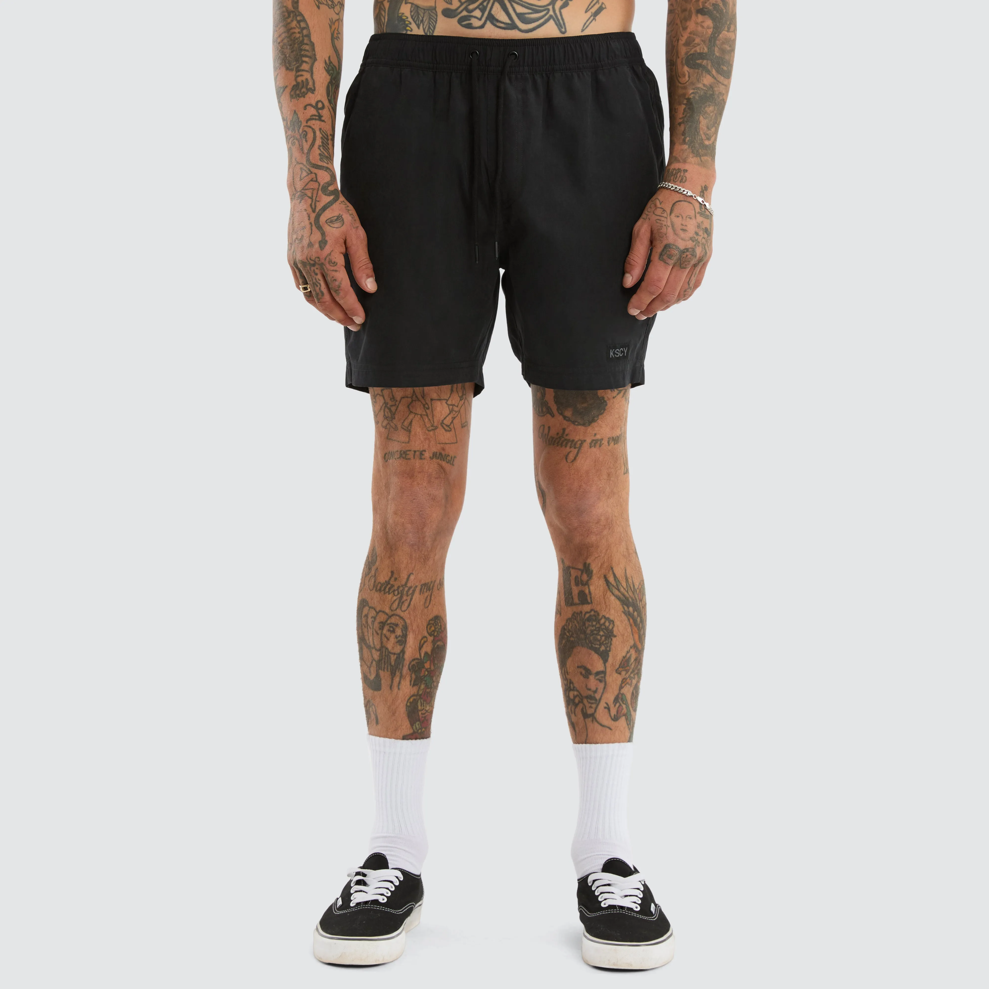 Sunrise Elastic Waist Shorts Jet Black sold by Neverland product image thumbnail 4