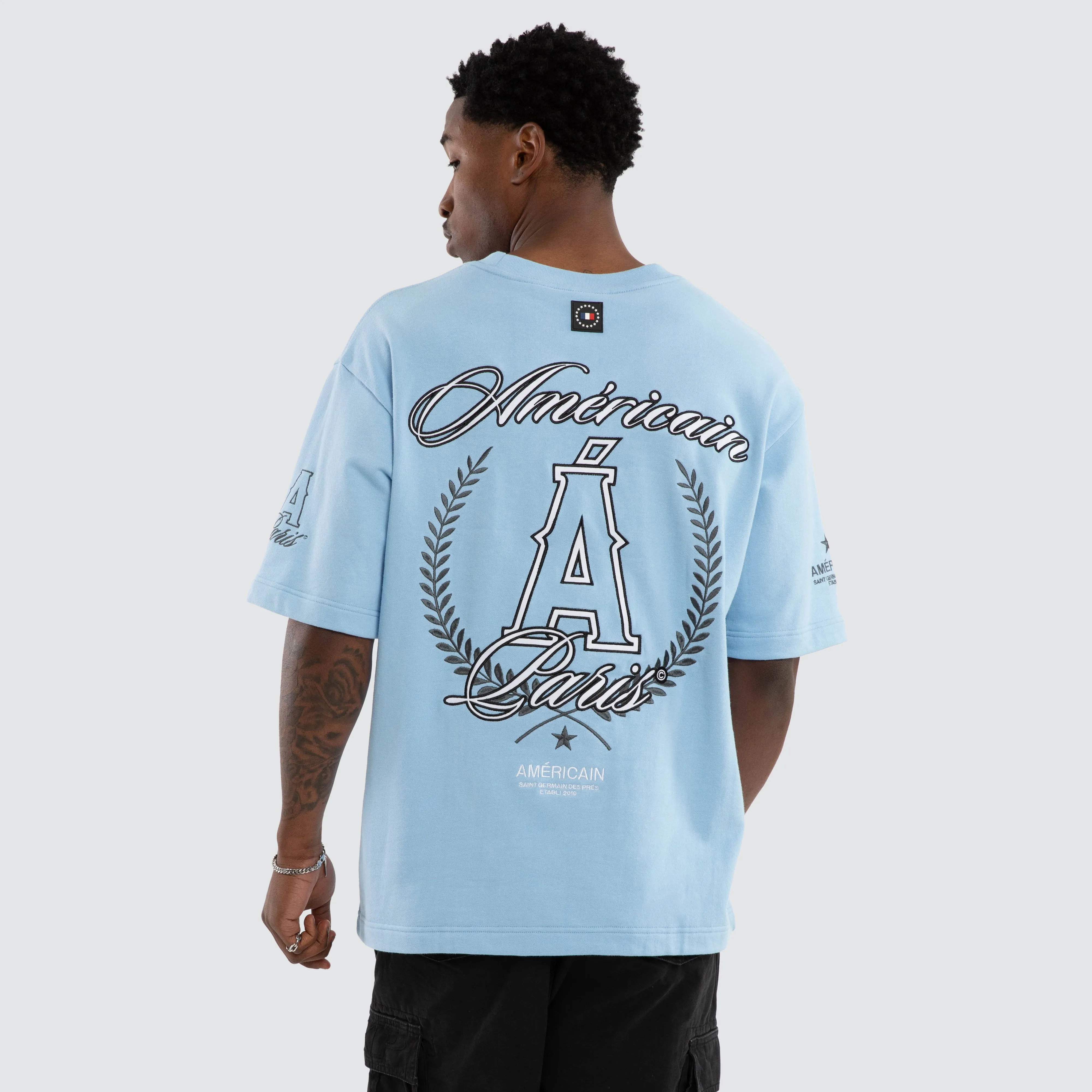 Crest Loopback Oversized Tee Placid Blue sold by Neverland