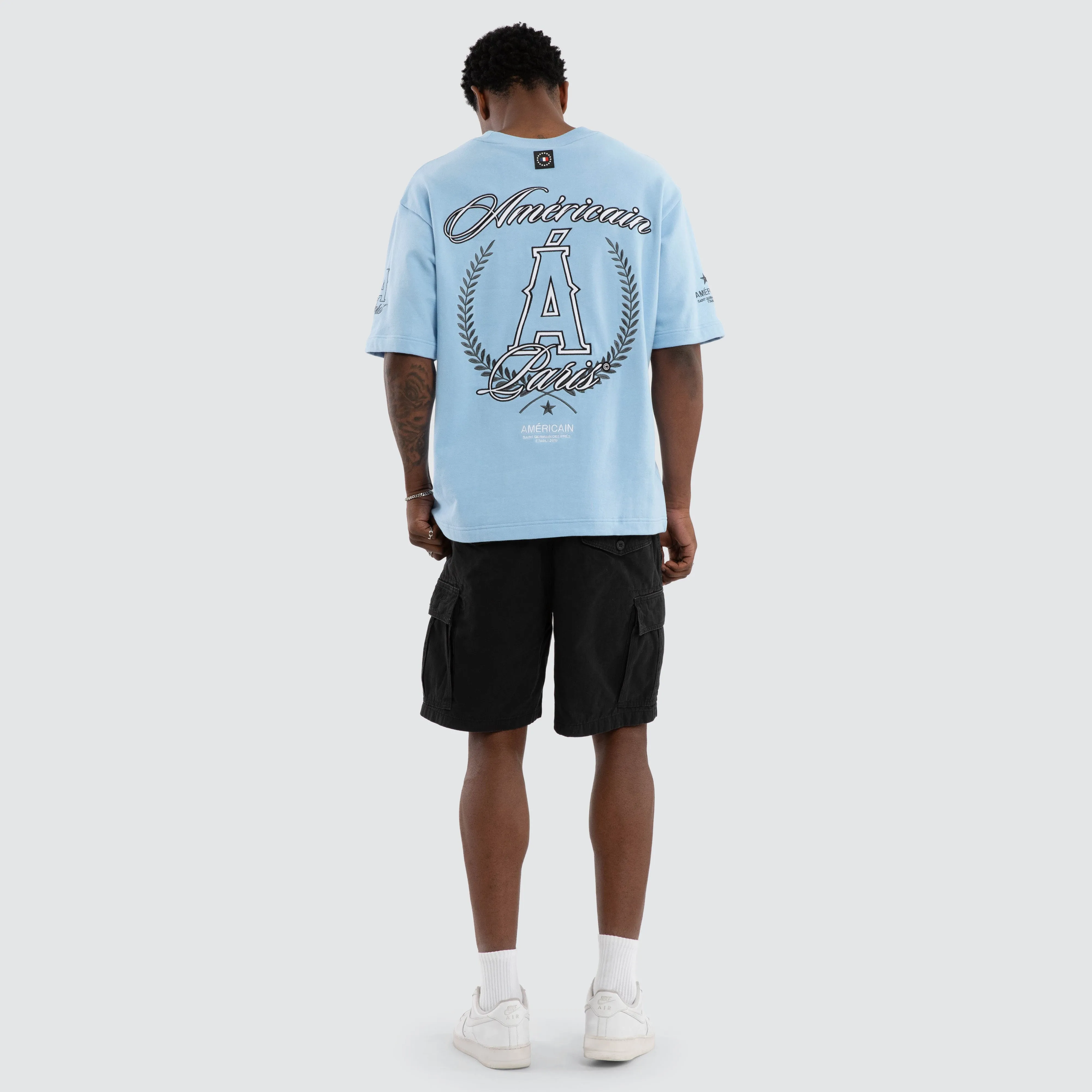 Crest Loopback Oversized Tee Placid Blue sold by Neverland product image thumbnail 3