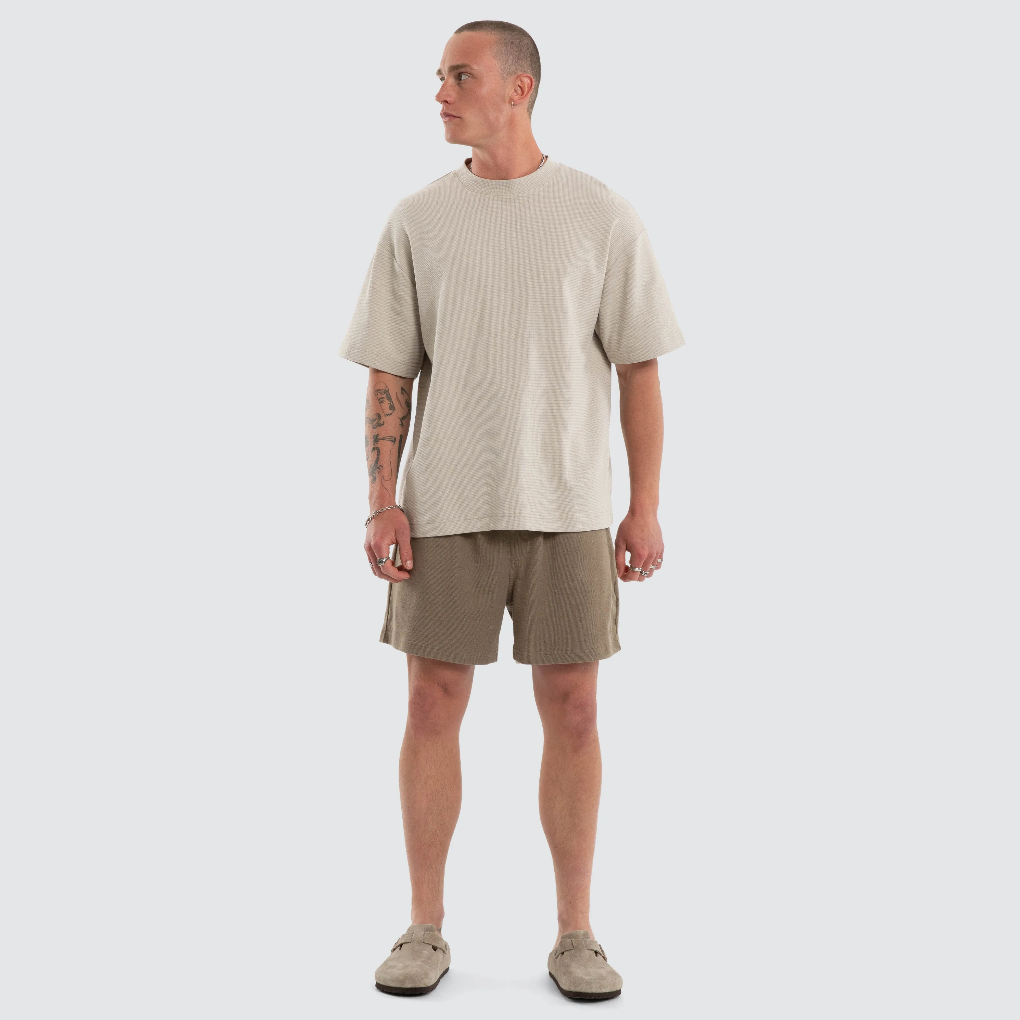Micro Waffle Street Tee Dove sold by Neverland product image thumbnail 3