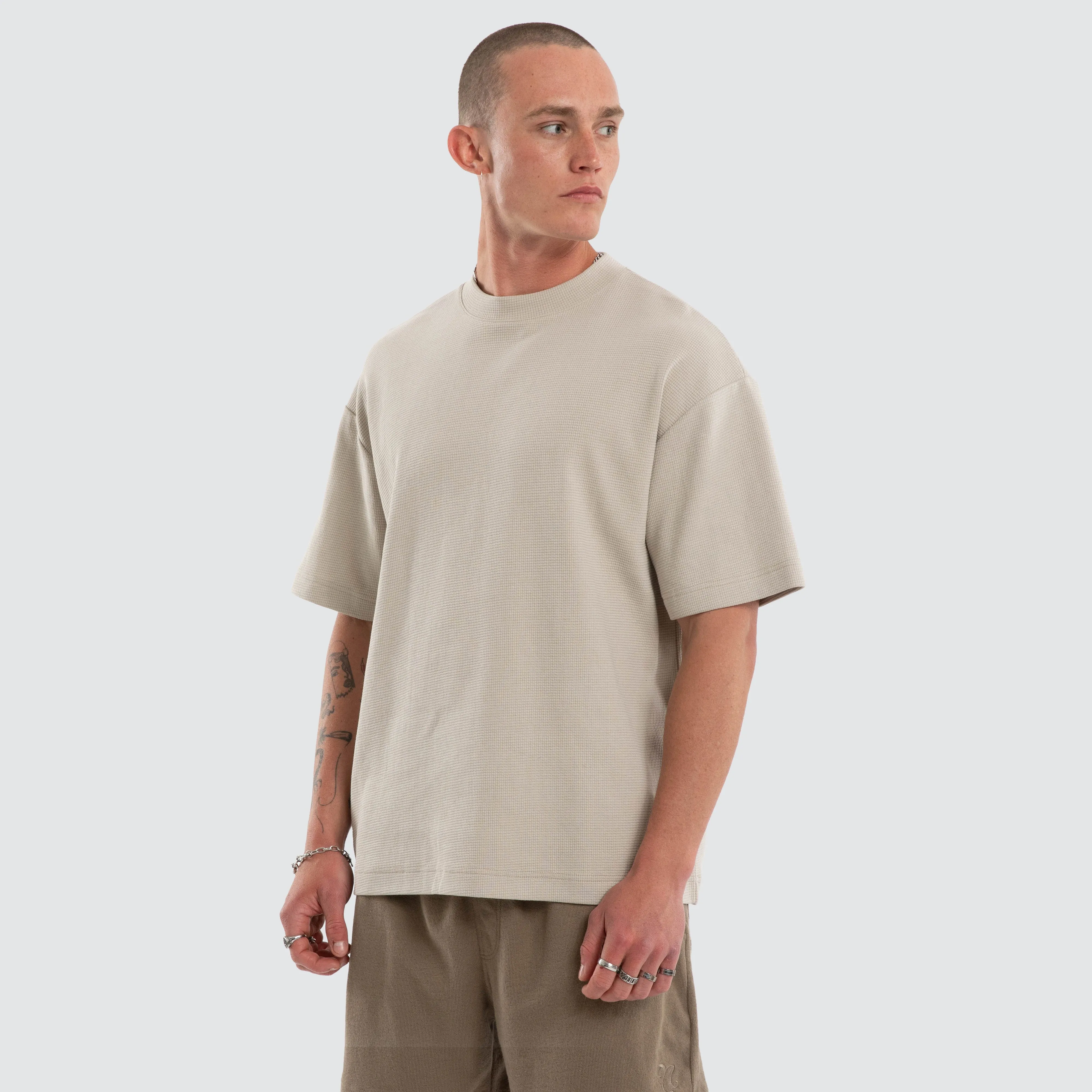 Micro Waffle Street Tee Dove sold by Neverland product image thumbnail 5