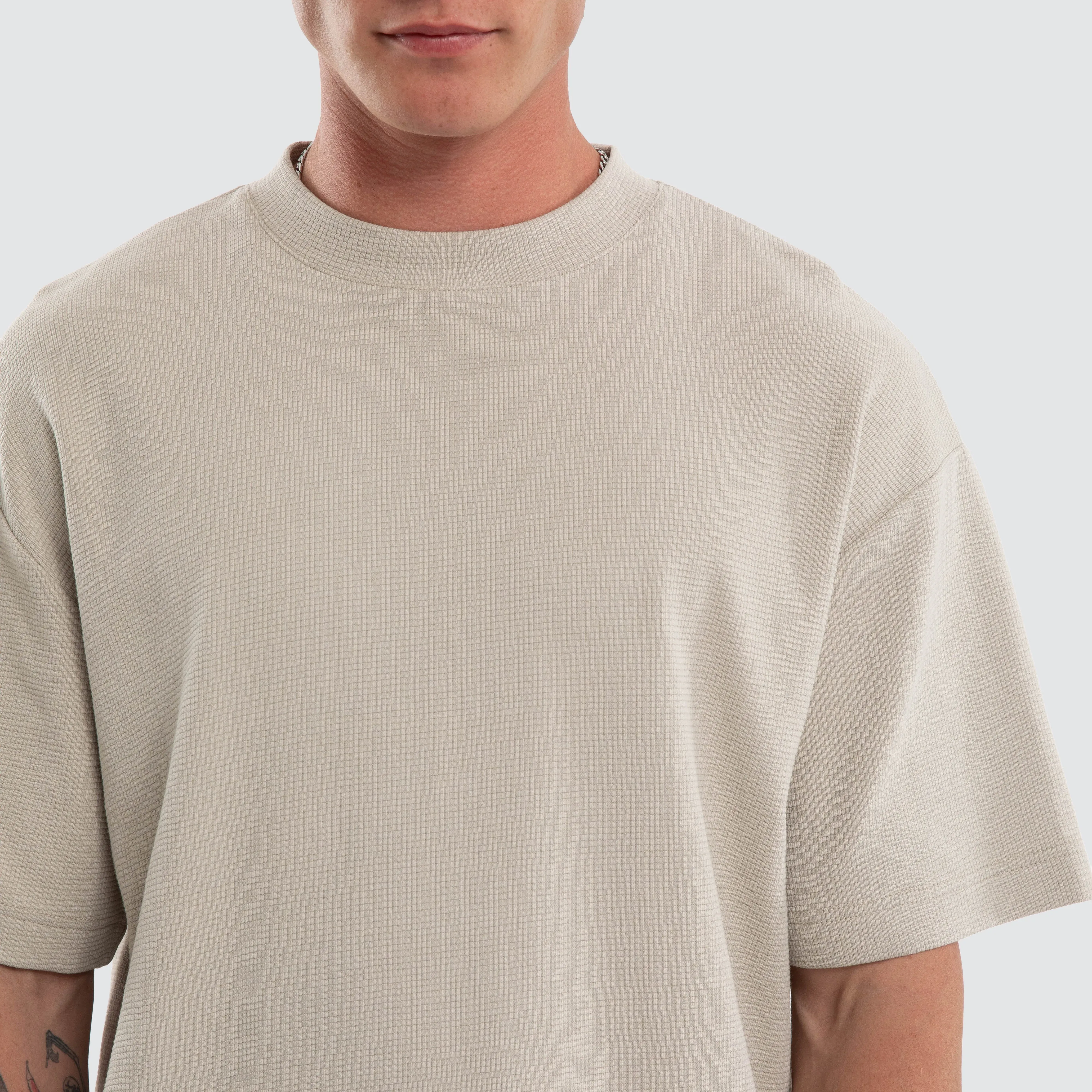 Micro Waffle Street Tee Dove sold by Neverland product image thumbnail 4