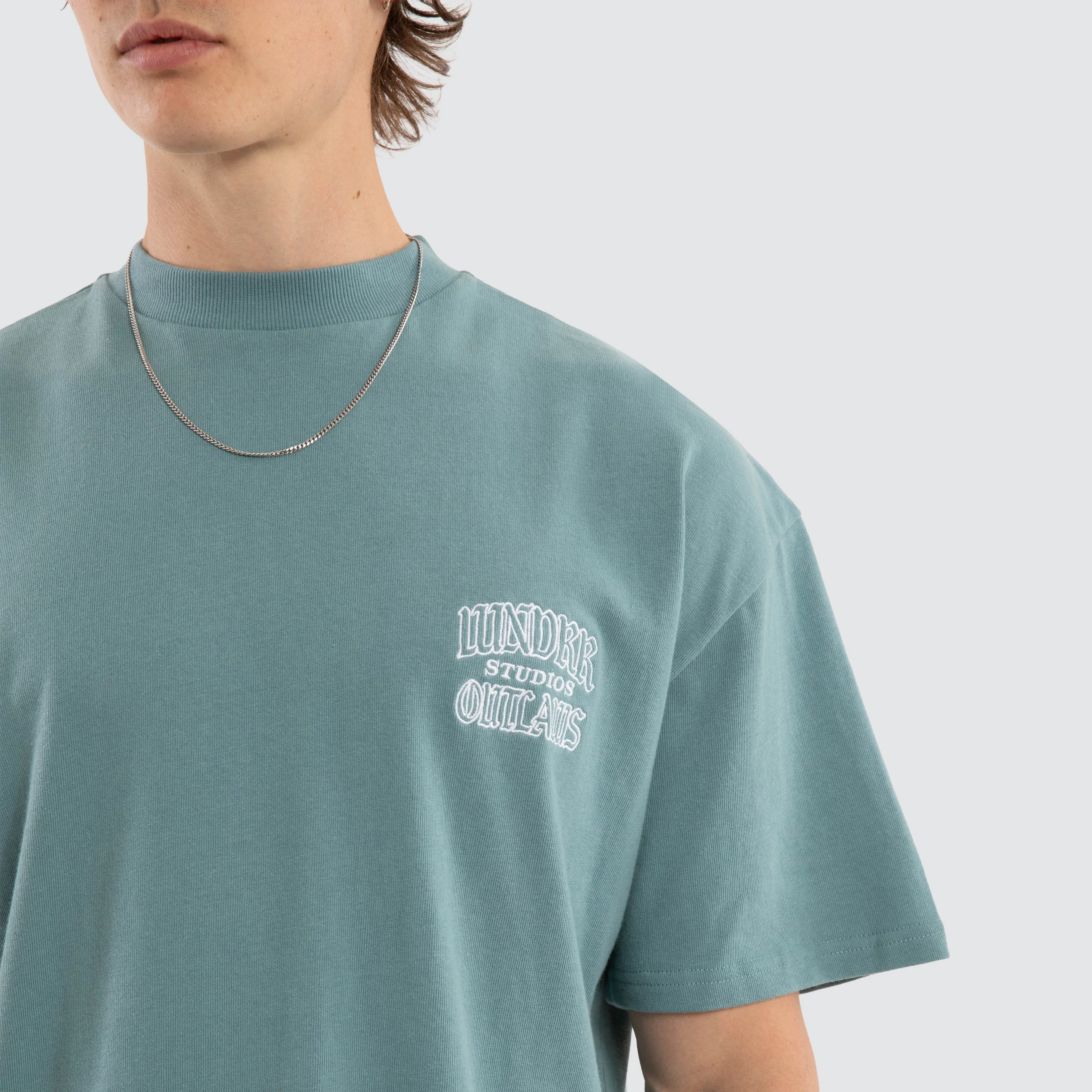 Outlaws Heavy Weight Tee Dusk Blue sold by Neverland product image thumbnail 5