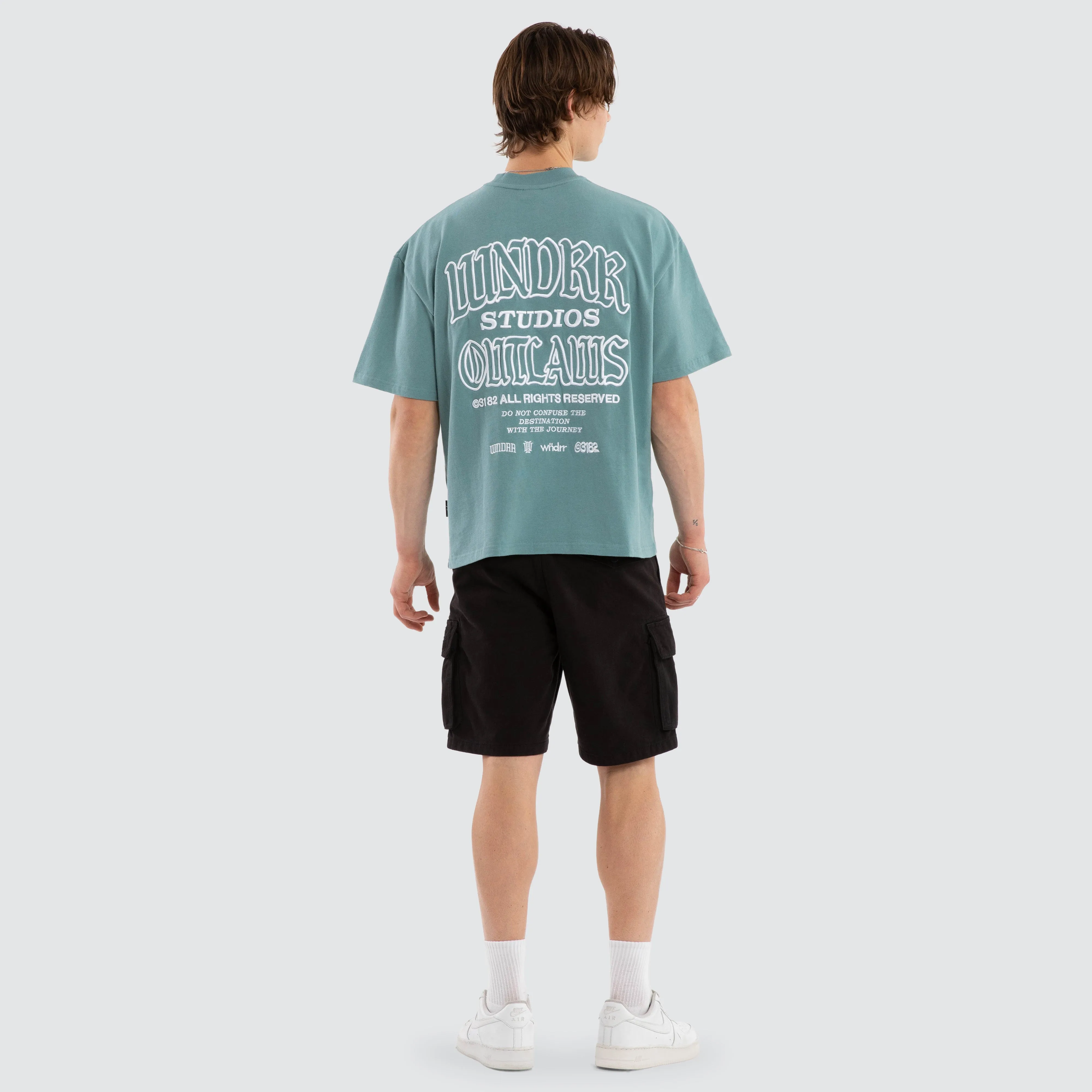 Outlaws Heavy Weight Tee Dusk Blue sold by Neverland product image thumbnail 4