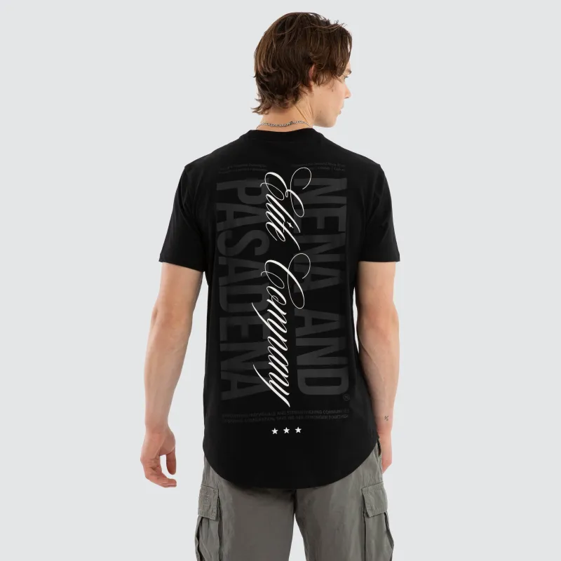 Spur Dual Curved Tee Jet Black sold by Neverland