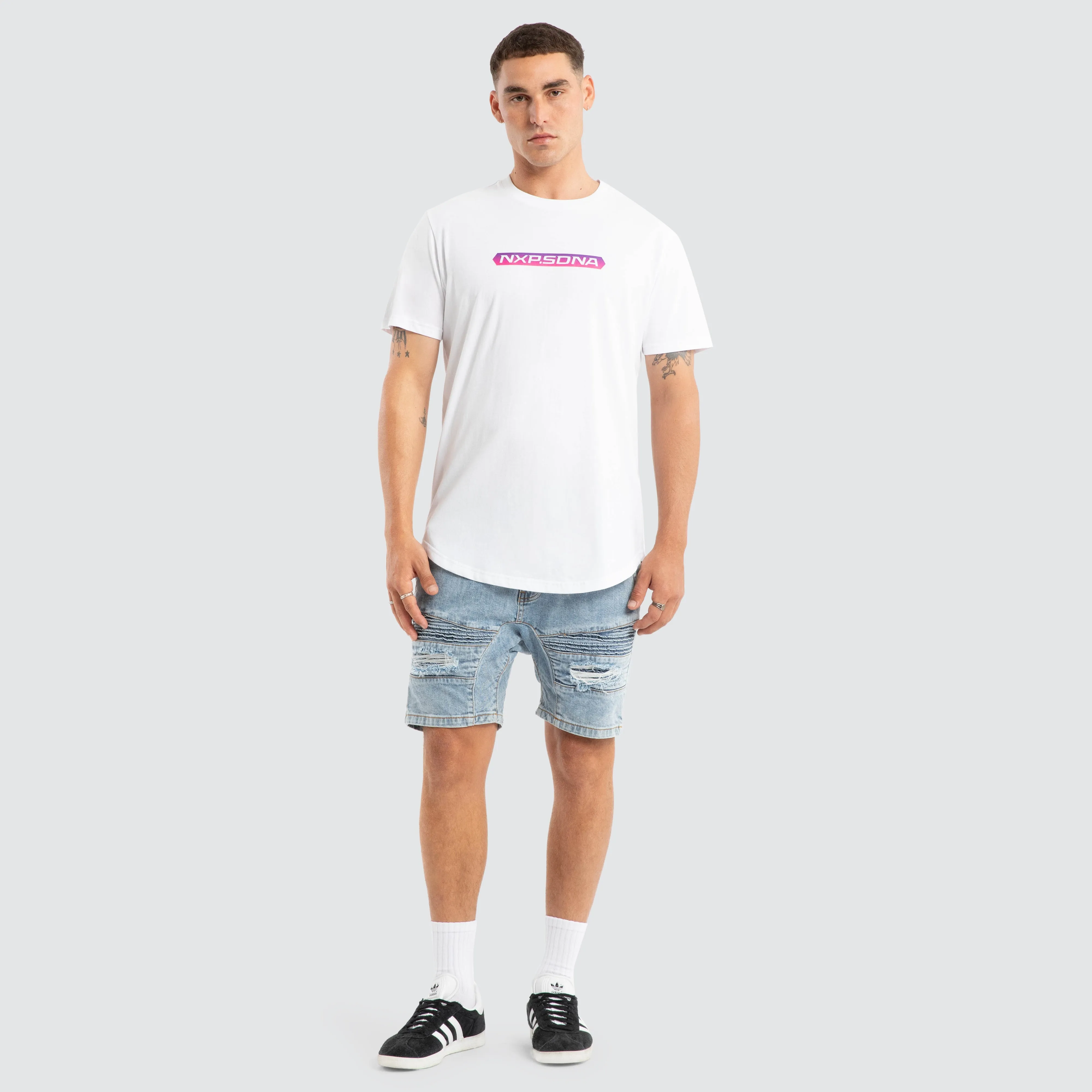 Score Dual Curved Tee White sold by Neverland product image thumbnail 2