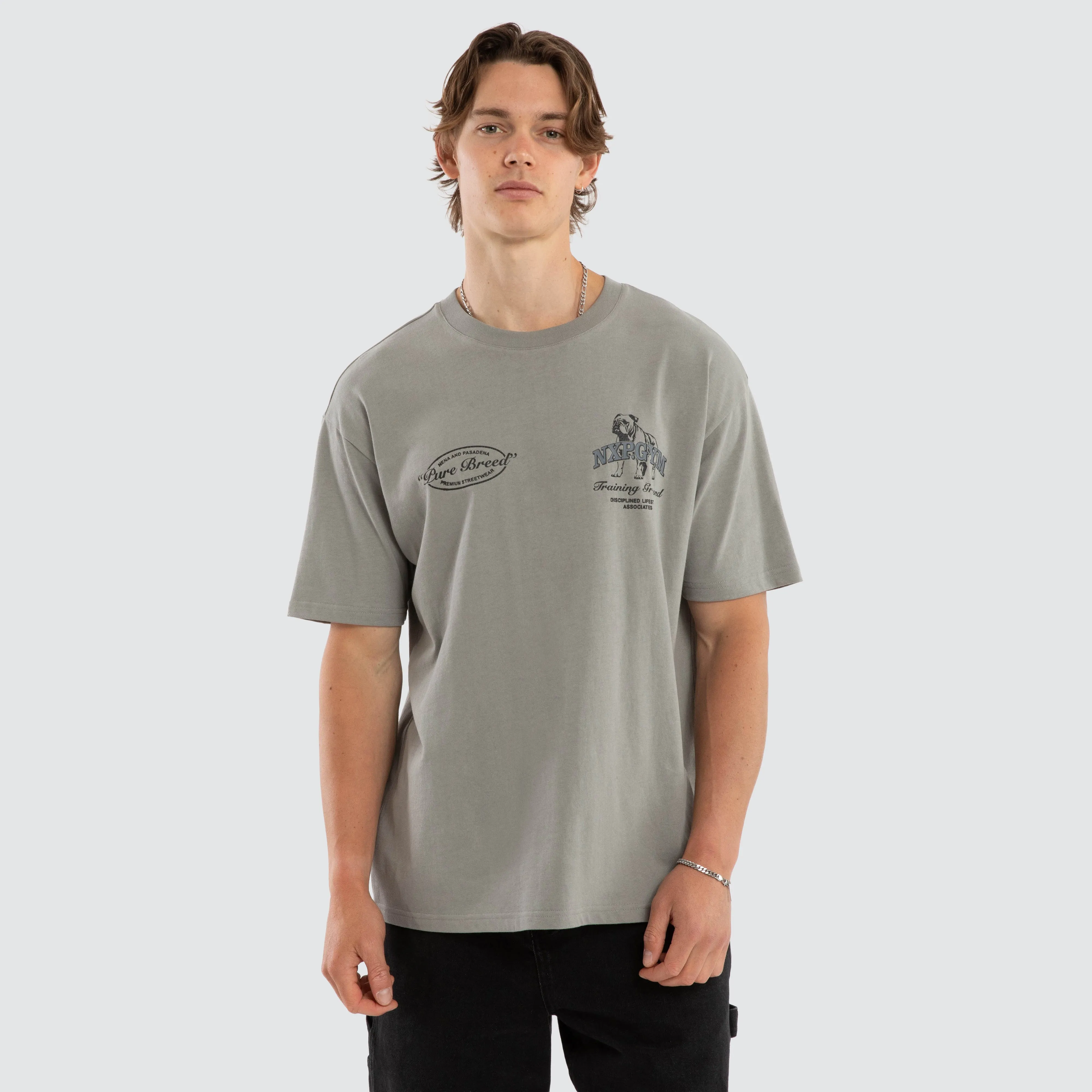 Ground Box Fit Tee Moon Mist sold by Neverland product image thumbnail 3