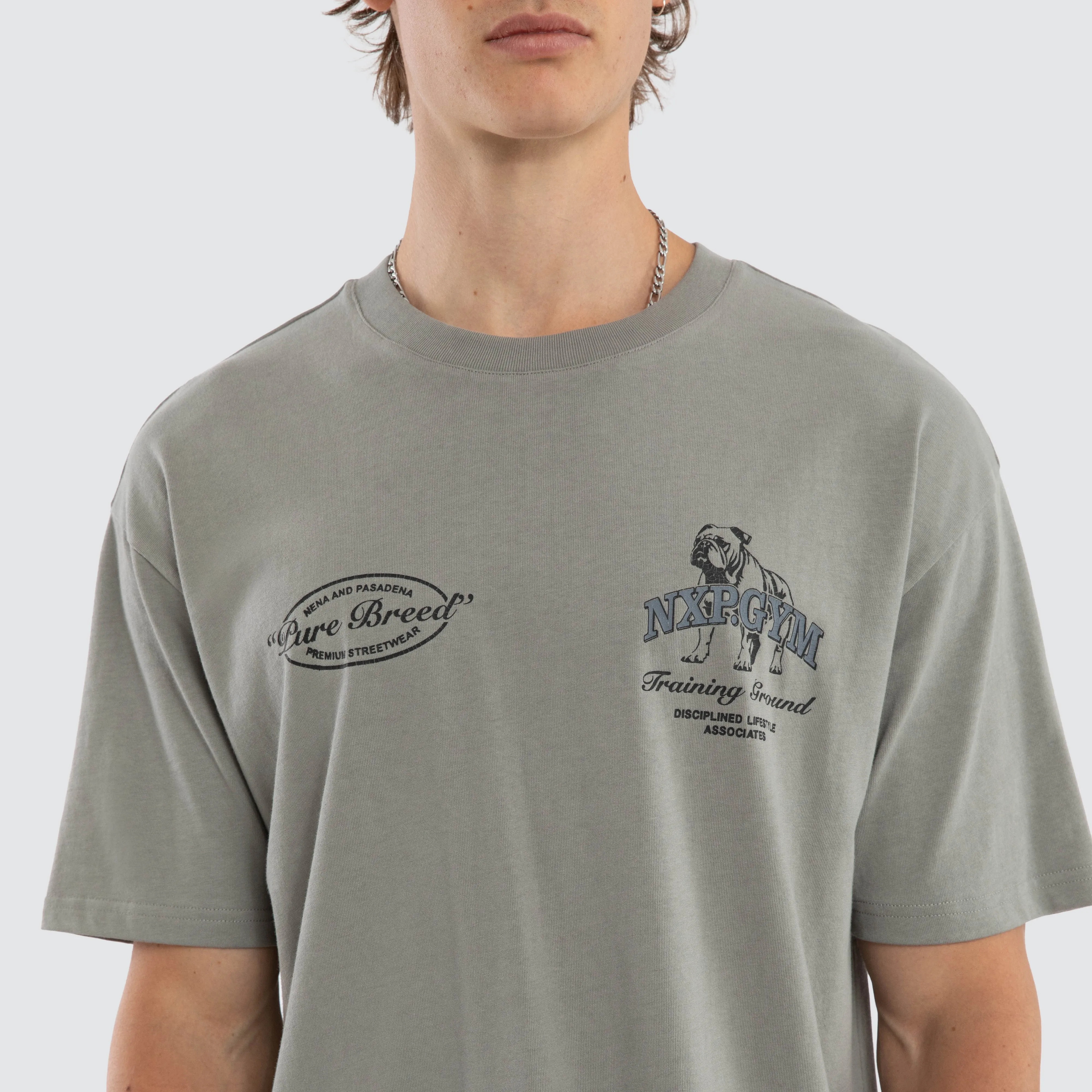 Ground Box Fit Tee Moon Mist sold by Neverland product image thumbnail 4