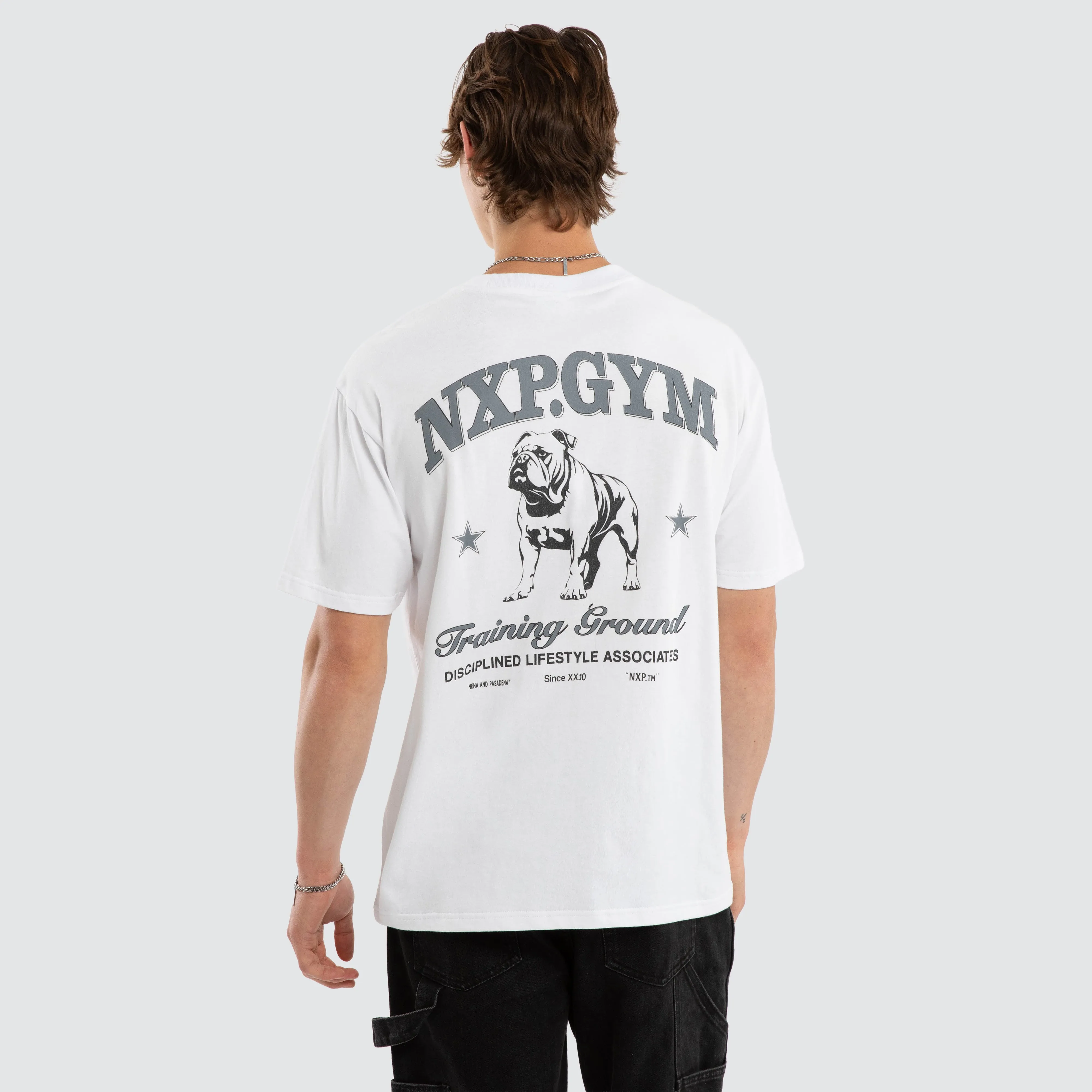 Ground Box Fit Tee White sold by Neverland