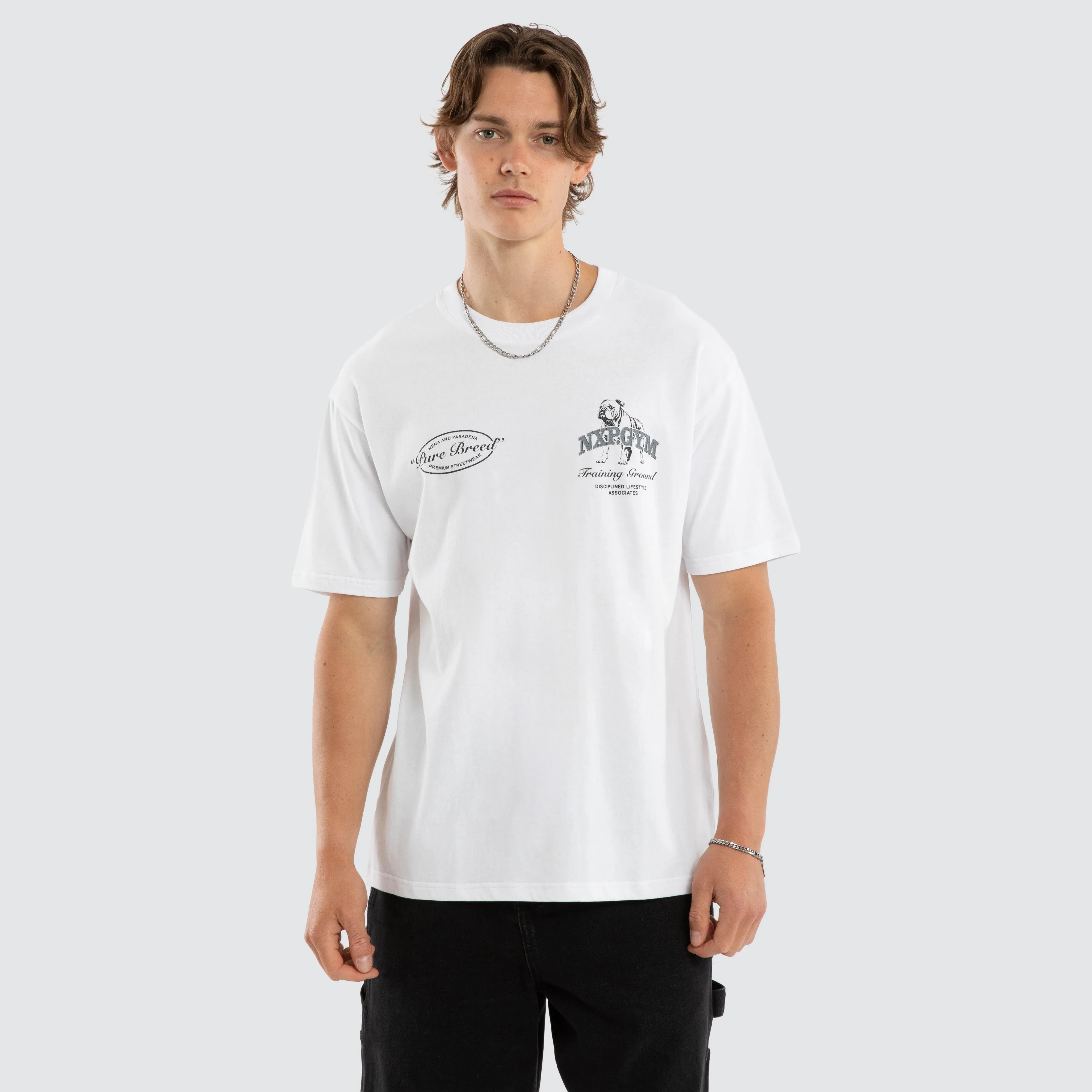 Ground Box Fit Tee White sold by Neverland product image thumbnail 3