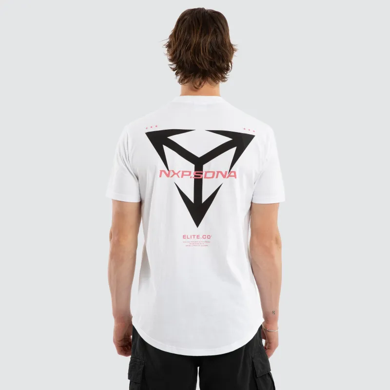 Finest Dual Curved Tee White sold by Neverland