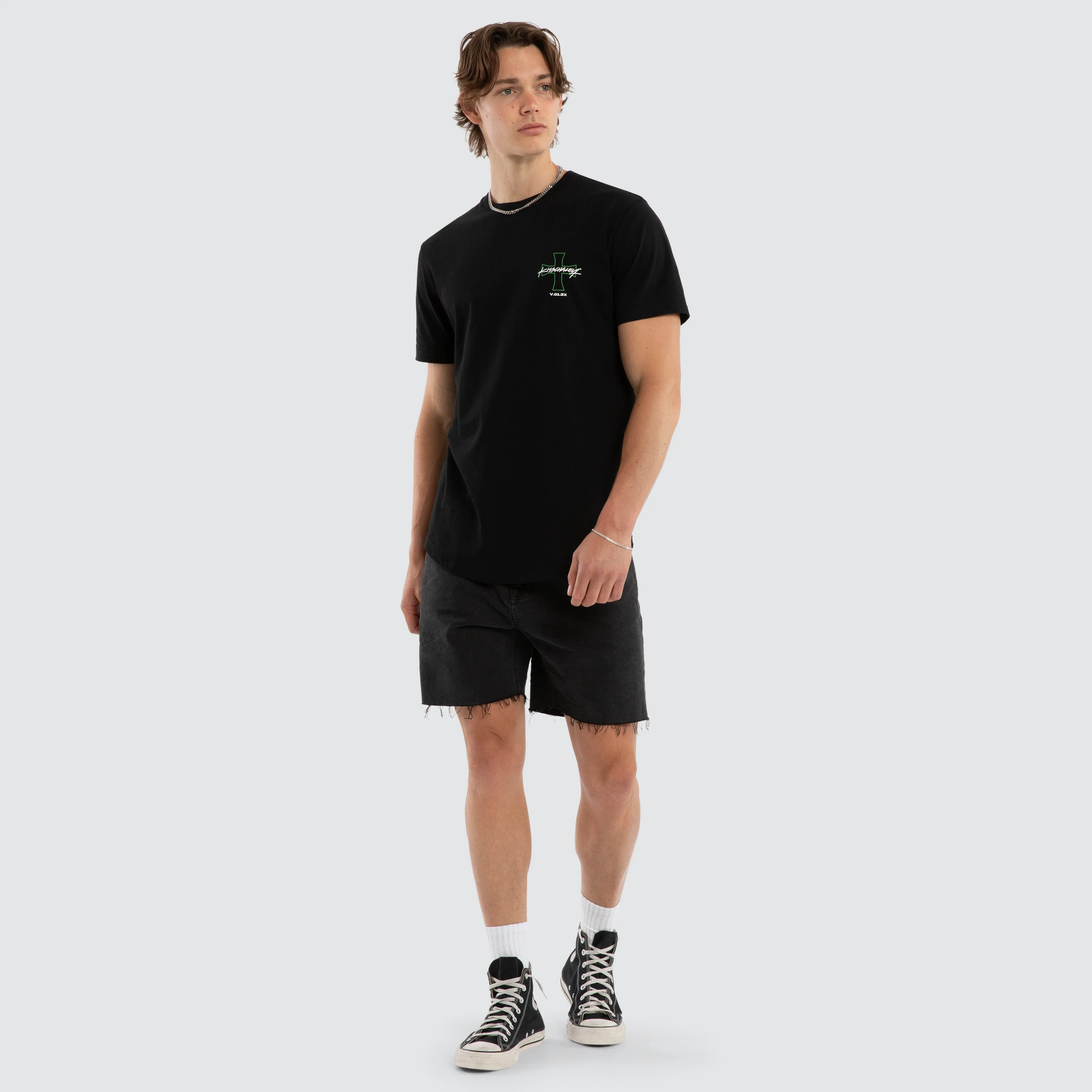 Crossover Dual Curved Tee Jet Black sold by Neverland product image thumbnail 2