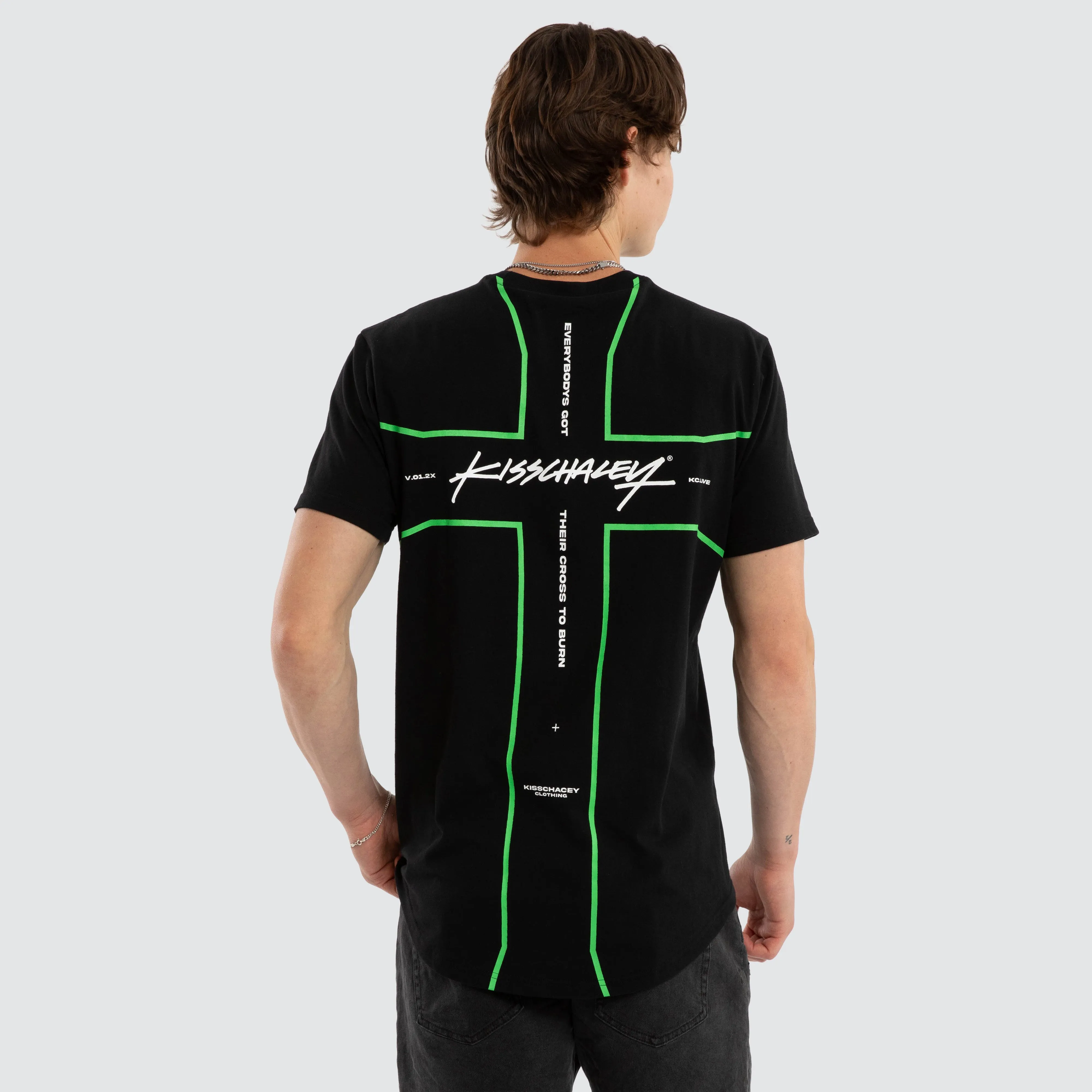 Crossover Dual Curved Tee Jet Black sold by Neverland