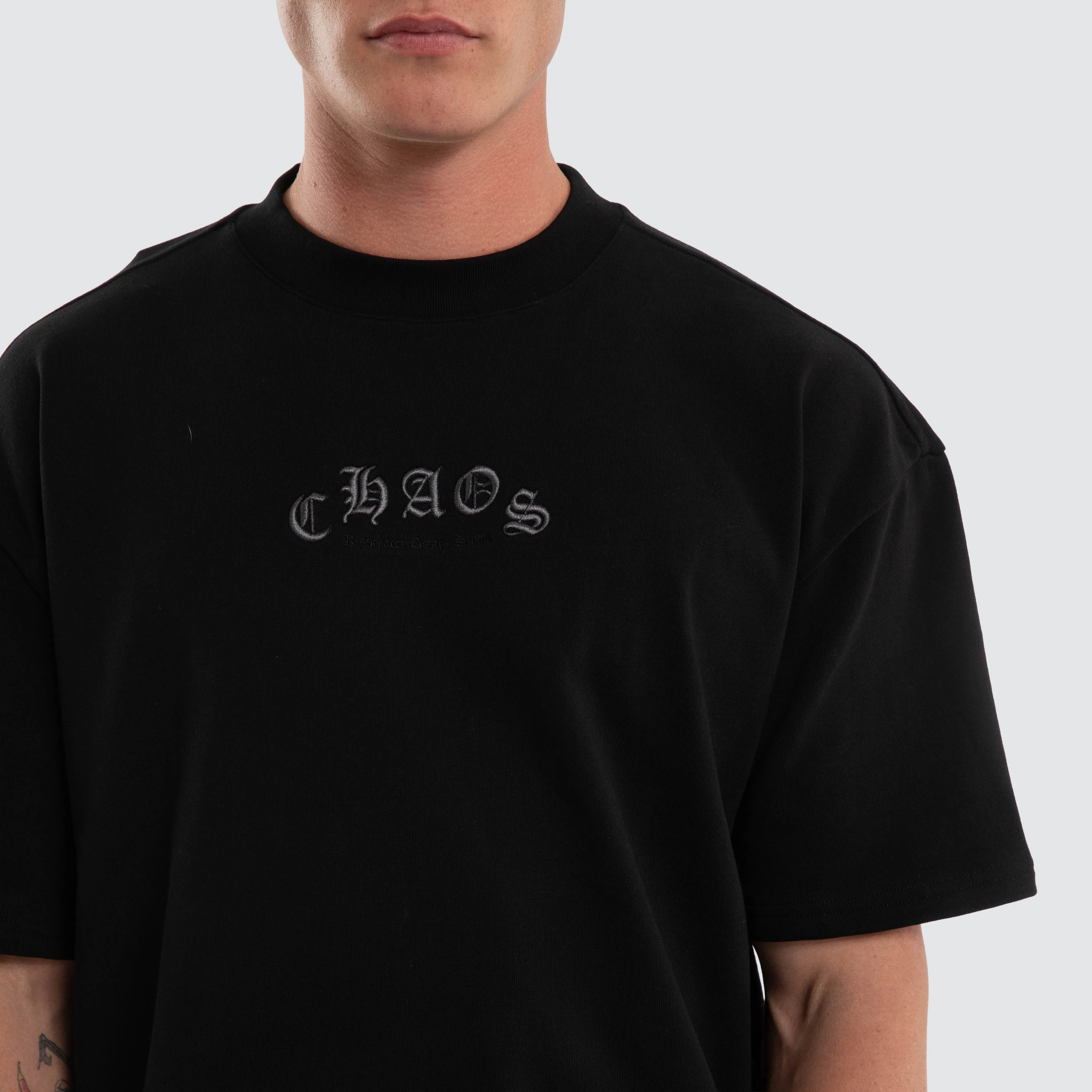 Crowned Loopback Street Tee Jet Black sold by Neverland product image thumbnail 4