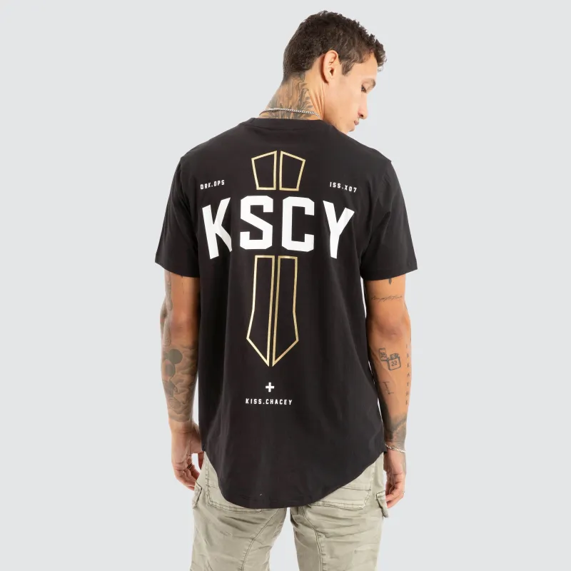 Delight Dual Curved Tee Jet Black sold by Neverland