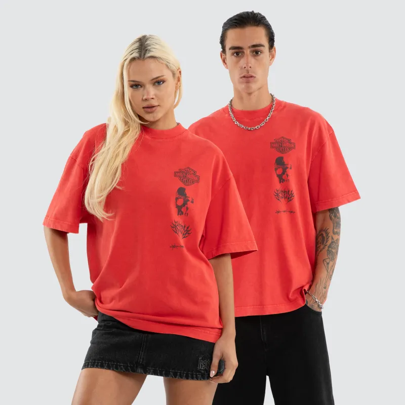 Chopper Street Tee Snow Scarlet sold by Neverland