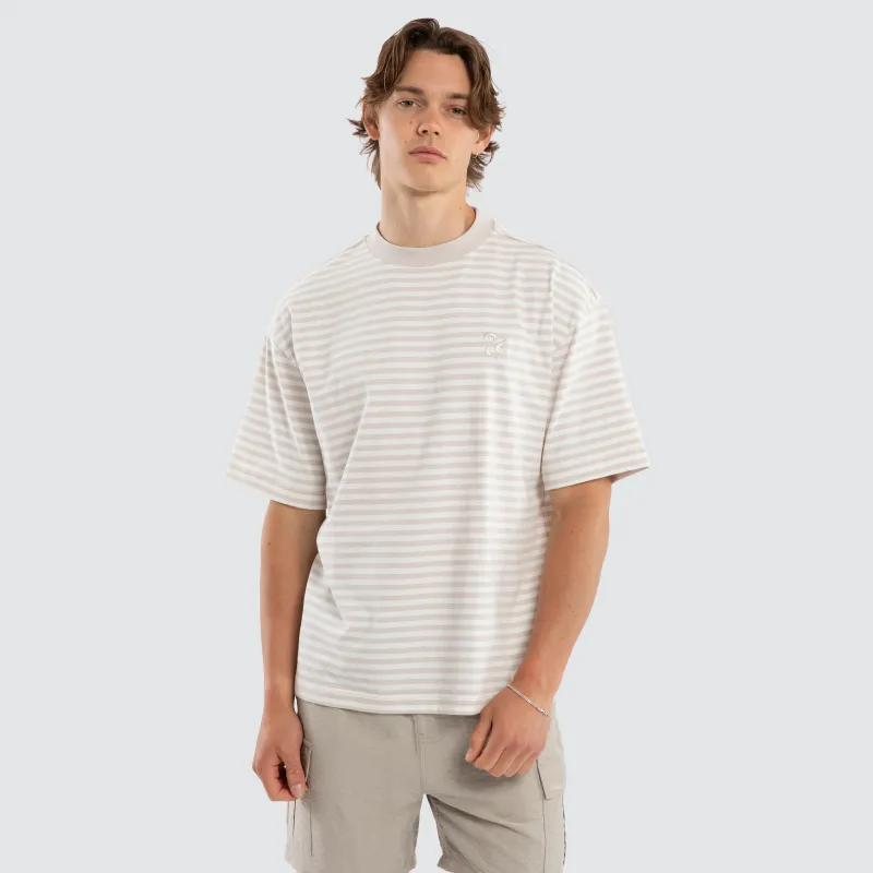 Coasta Street Tee Grey/White Stripe sold by Neverland