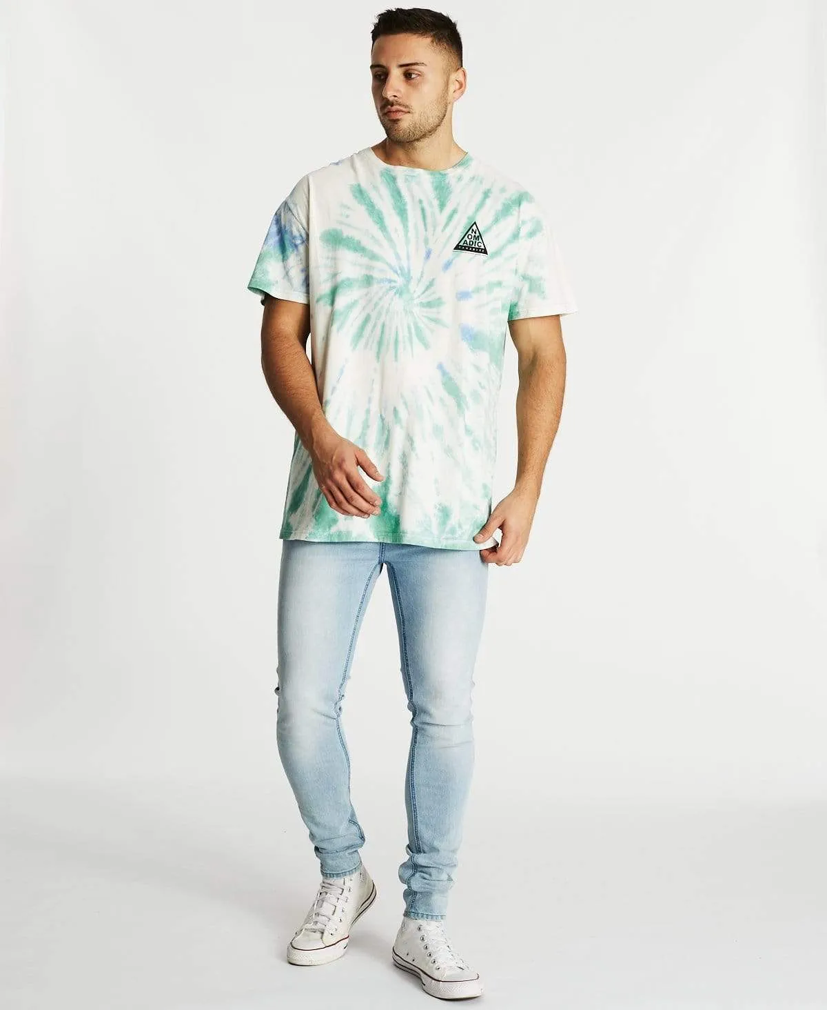 Spiral Relaxed T-Shirt Tie Dye Blue sold by Neverland product image thumbnail 4