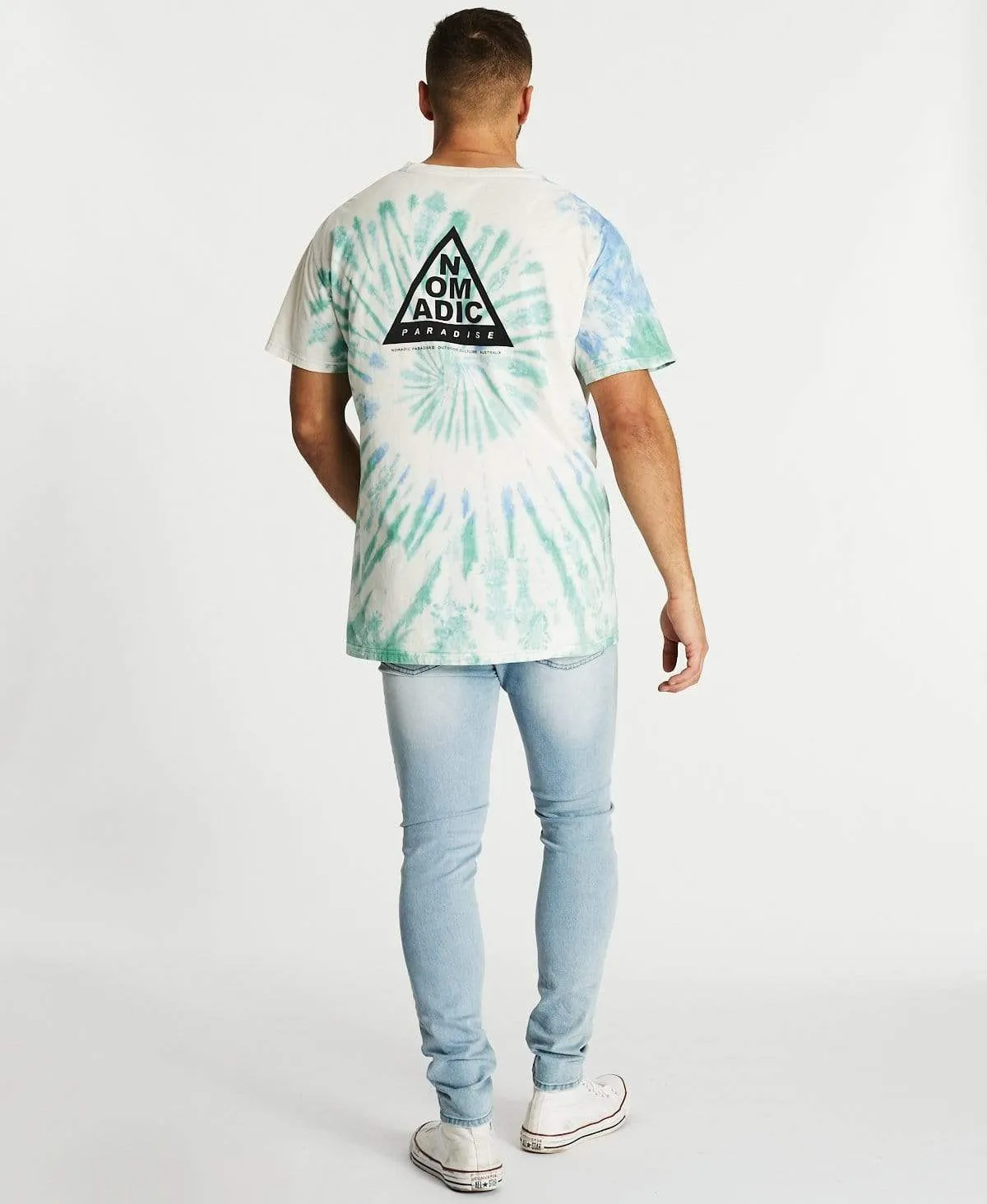 Spiral Relaxed T-Shirt Tie Dye Blue sold by Neverland product image thumbnail 5