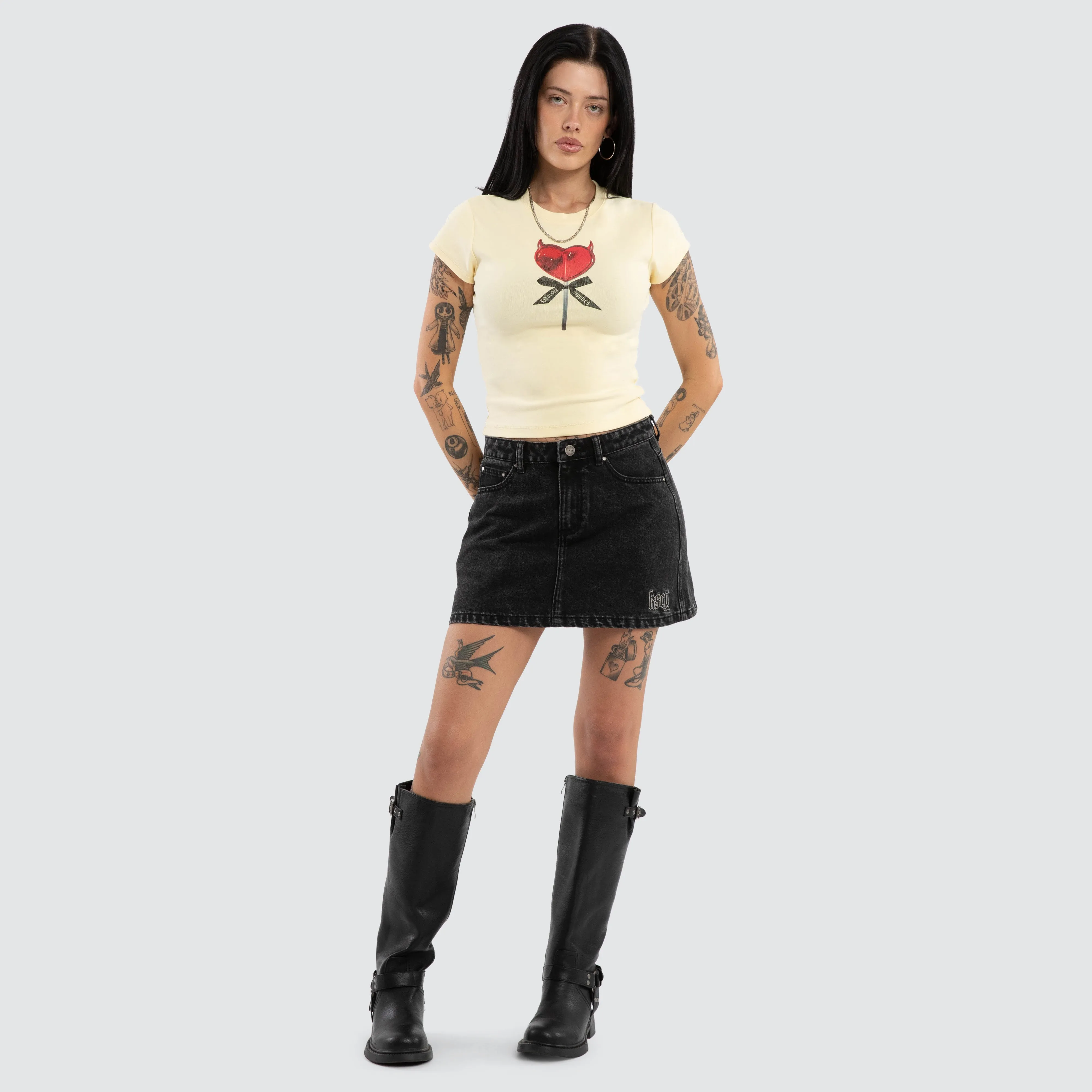 Sucks To Be You Cap Sleeve Tee Lemon Icing sold by Neverland product image thumbnail 5