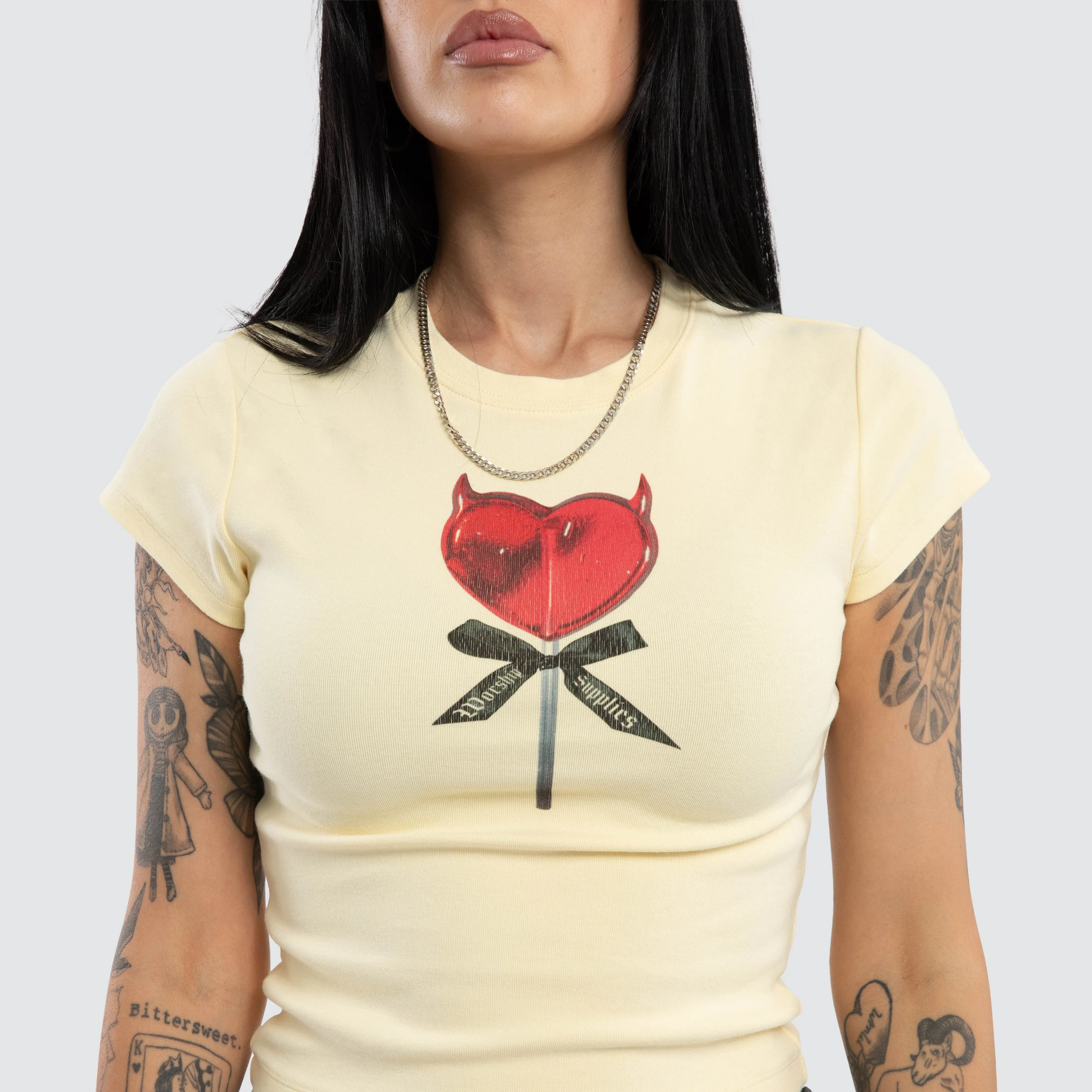 Sucks To Be You Cap Sleeve Tee Lemon Icing sold by Neverland product image thumbnail 4