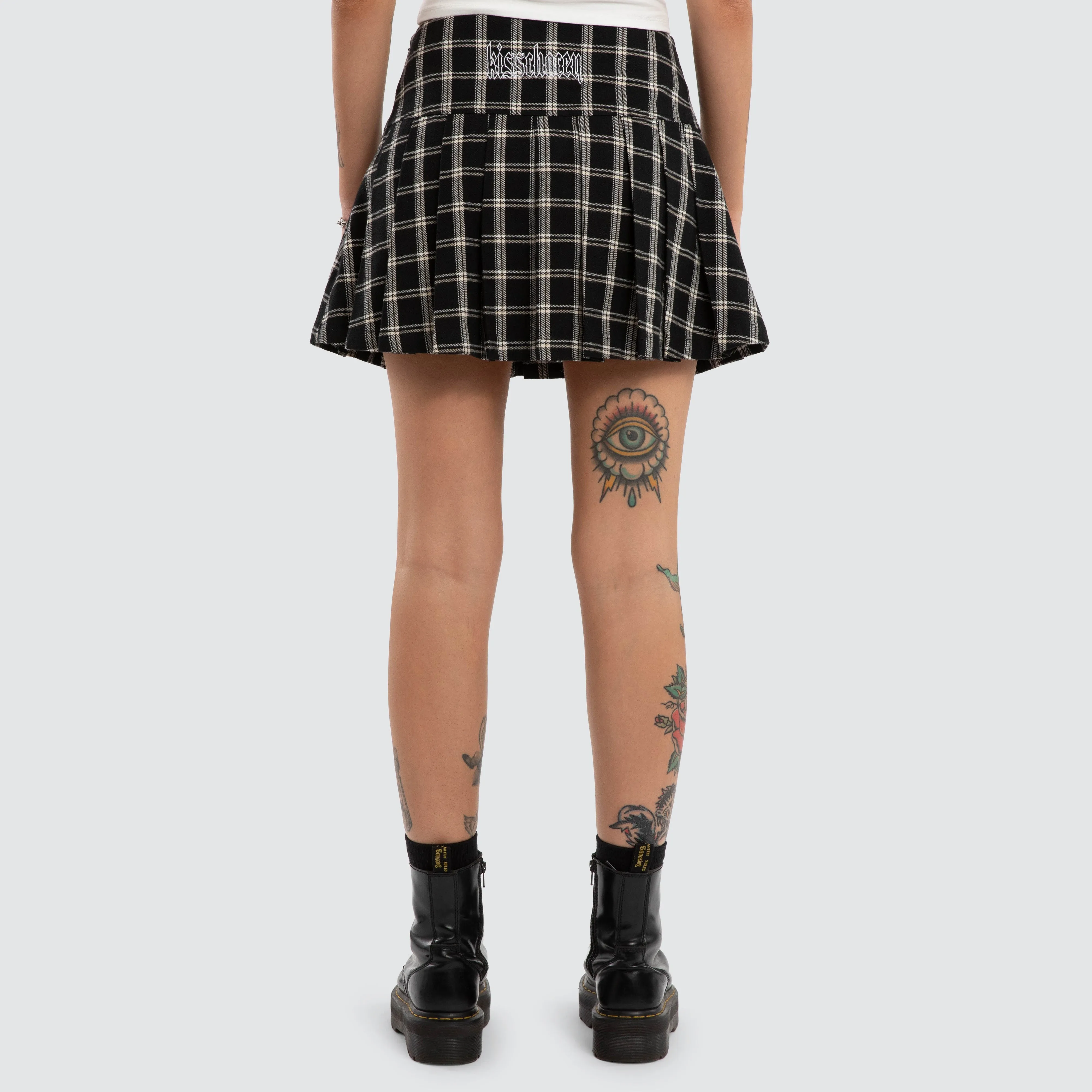 Tempest Pleated Skirt Black/White Check sold by Neverland product image thumbnail 2