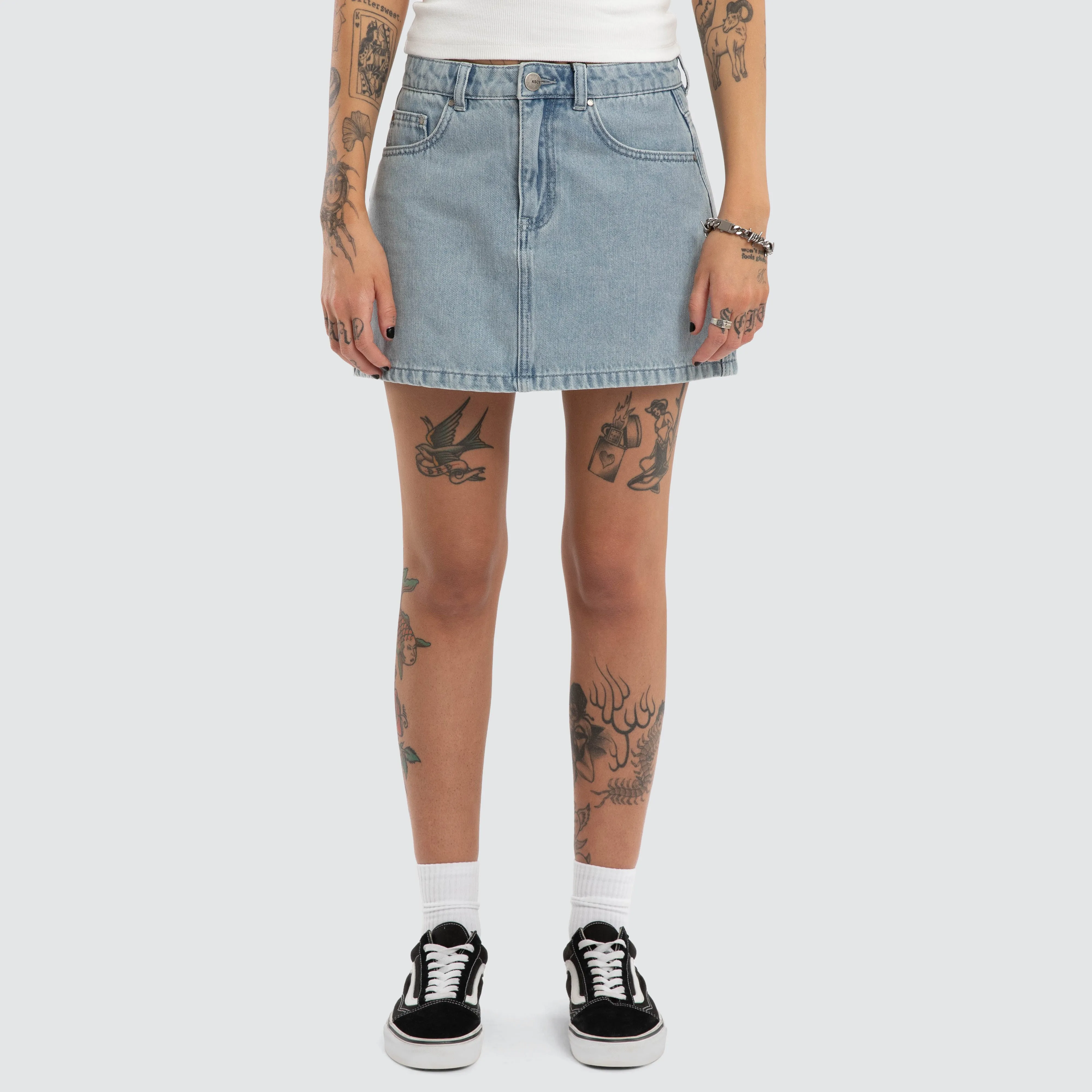 Ophelia Denim Skirt Washed Blue sold by Neverland product image thumbnail 4