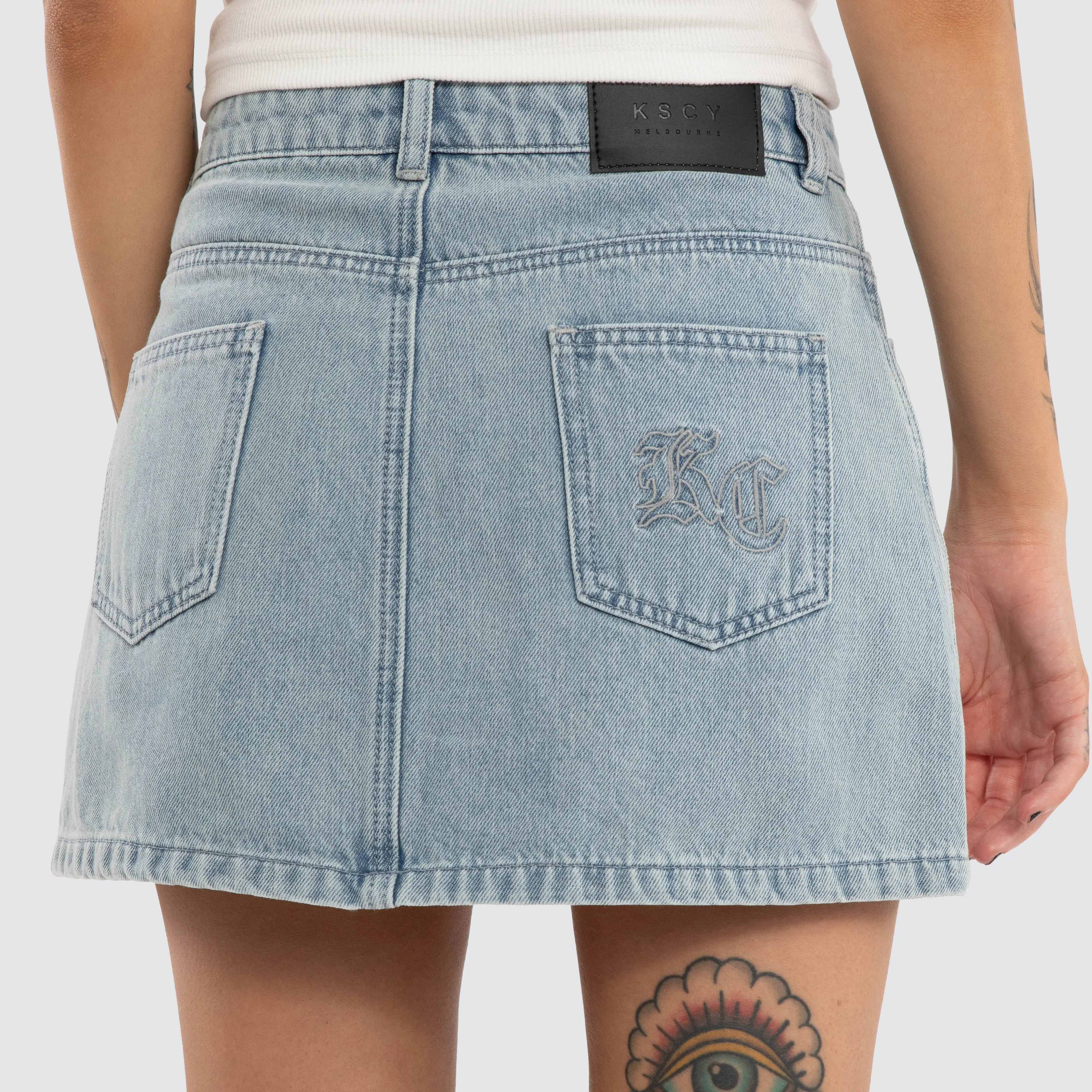 Ophelia Denim Skirt Washed Blue sold by Neverland product image thumbnail 5